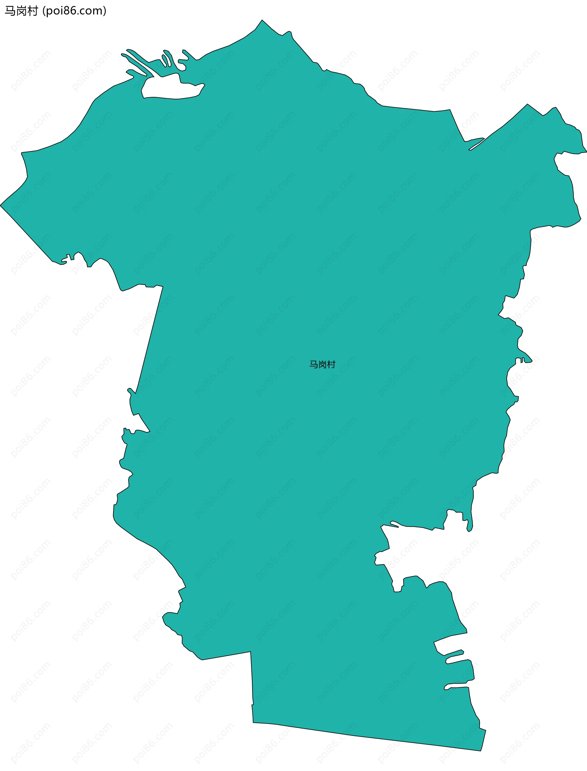 马岗村边界地图