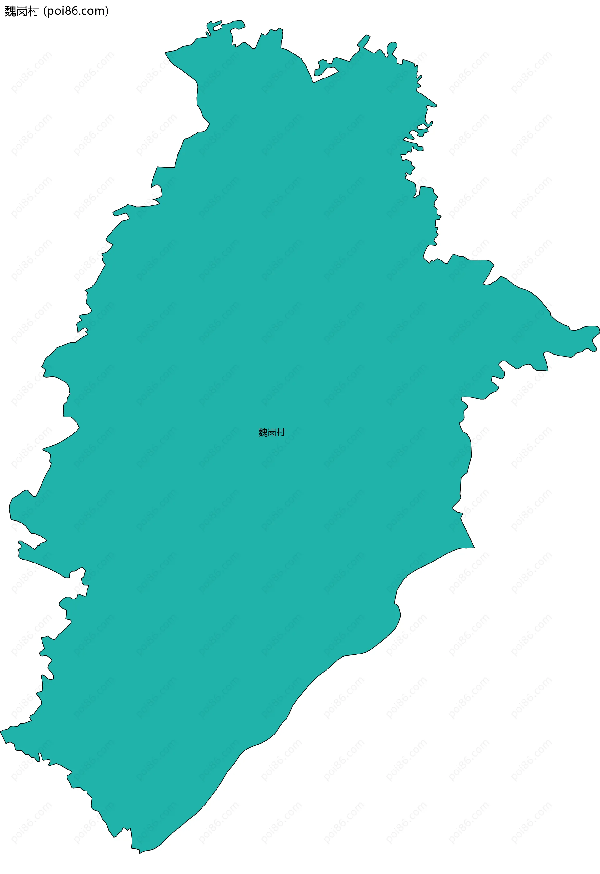 魏岗村边界地图