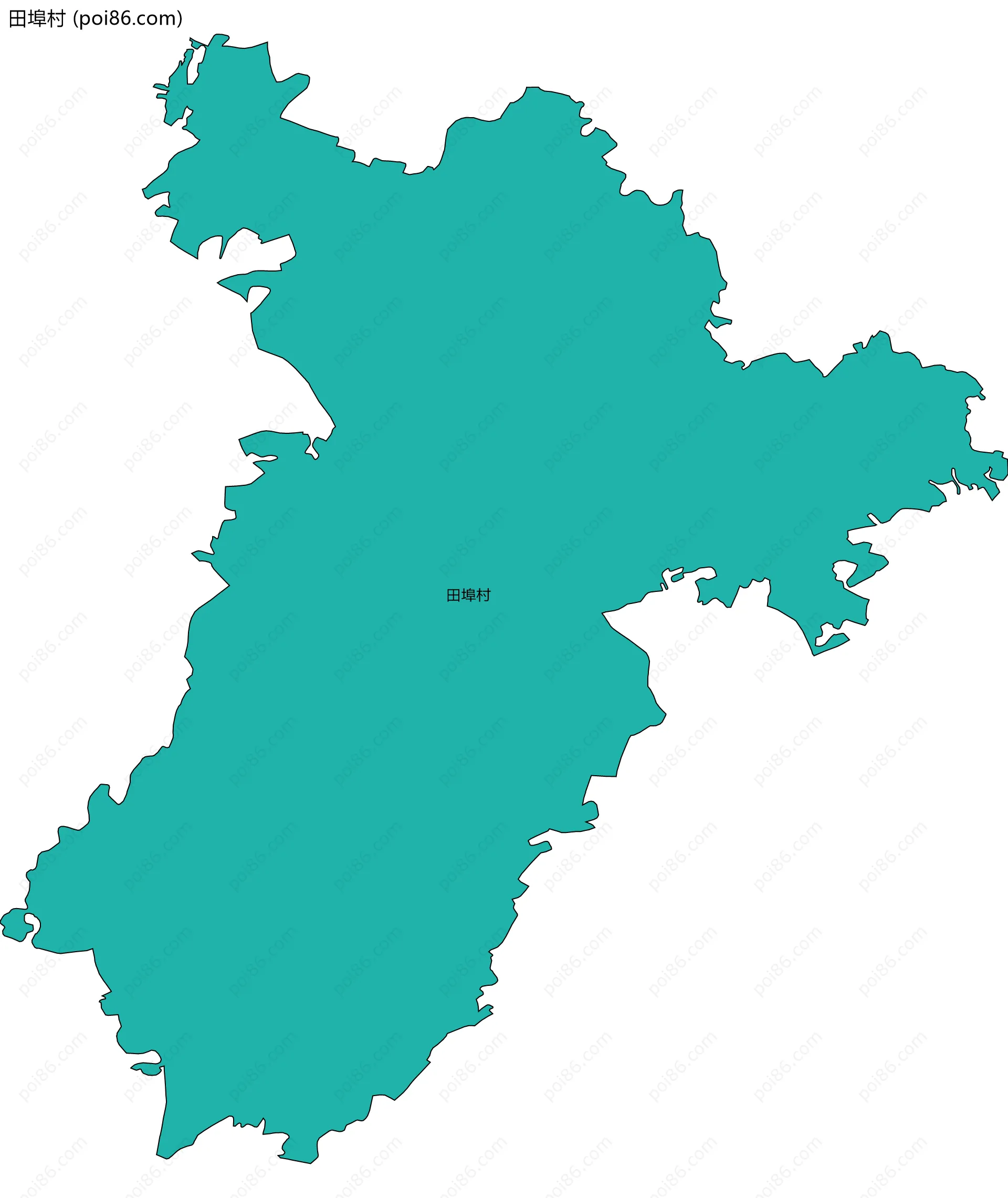 田埠村边界地图