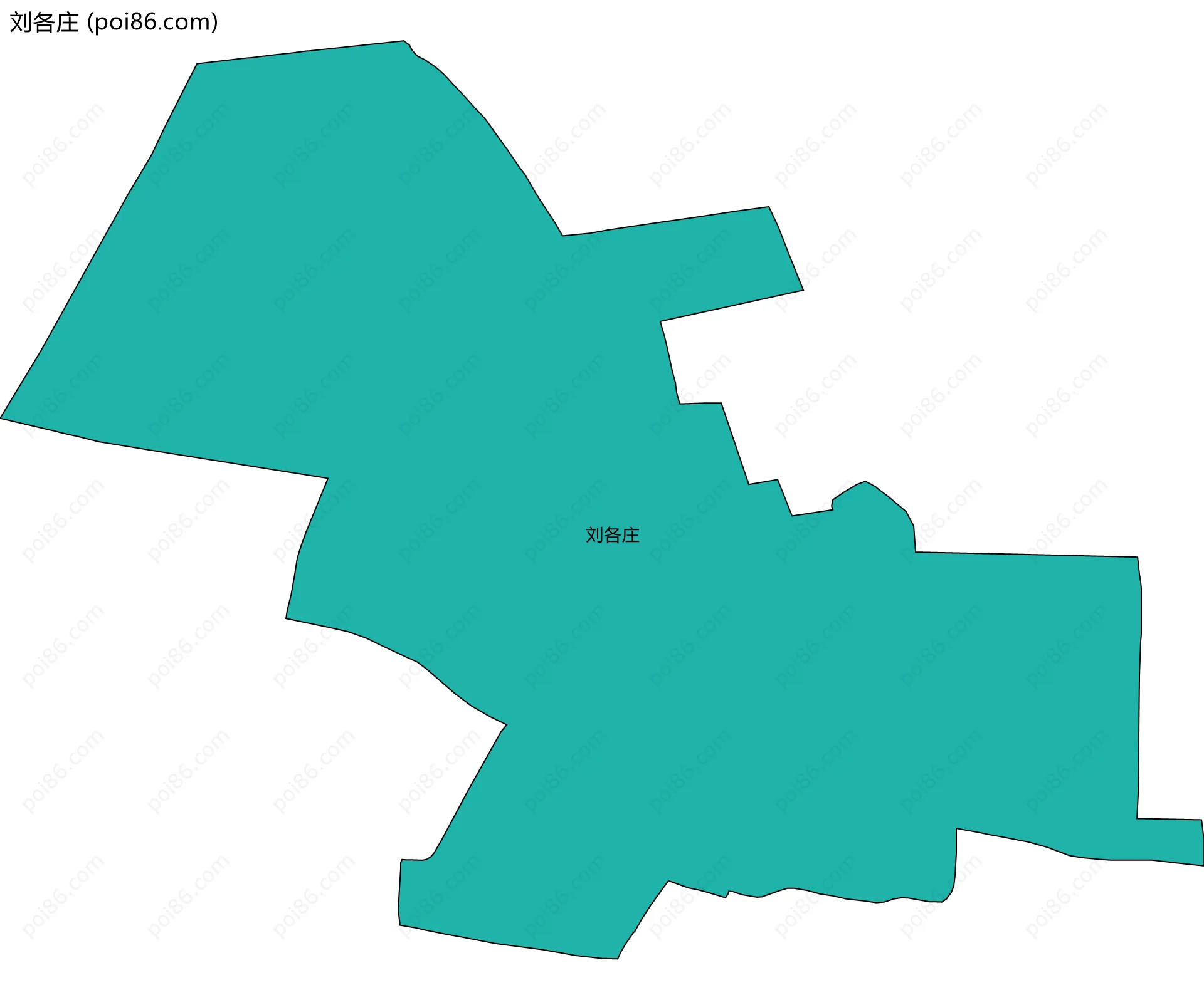 刘各庄边界地图