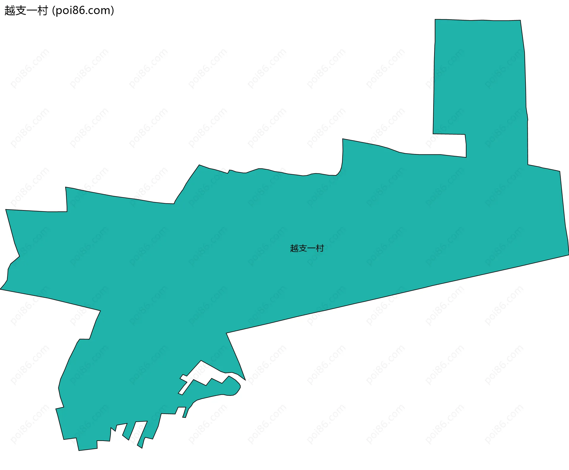 越支一村边界地图