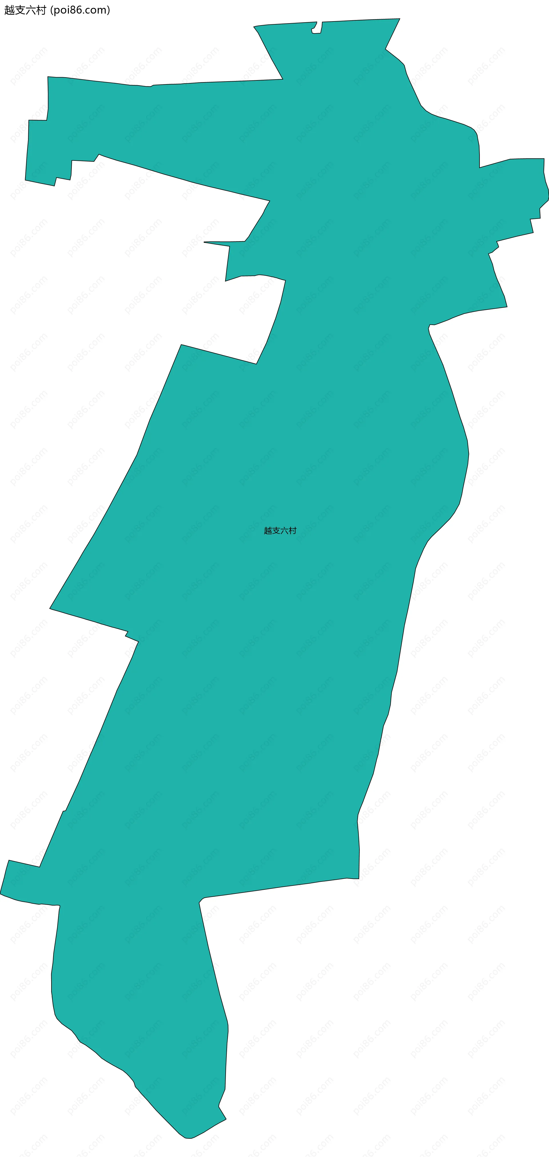 越支六村边界地图