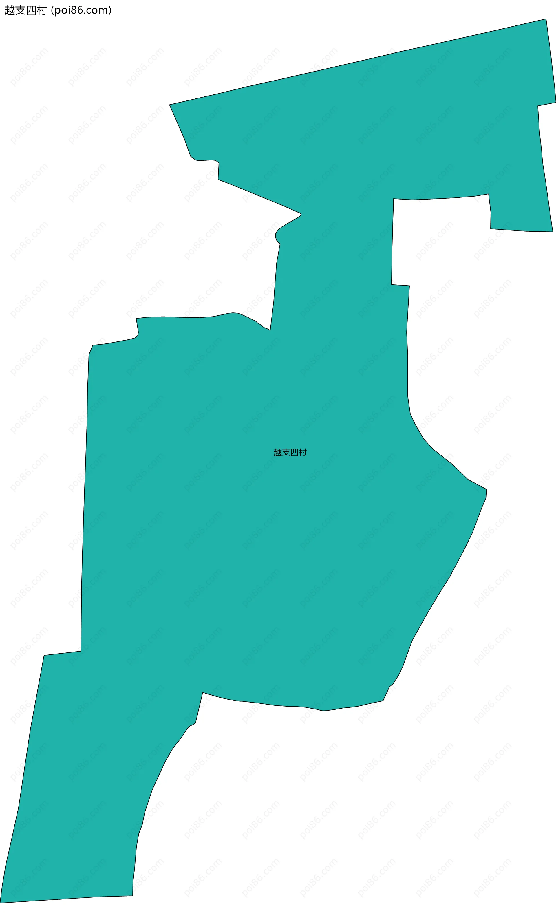 越支四村边界地图