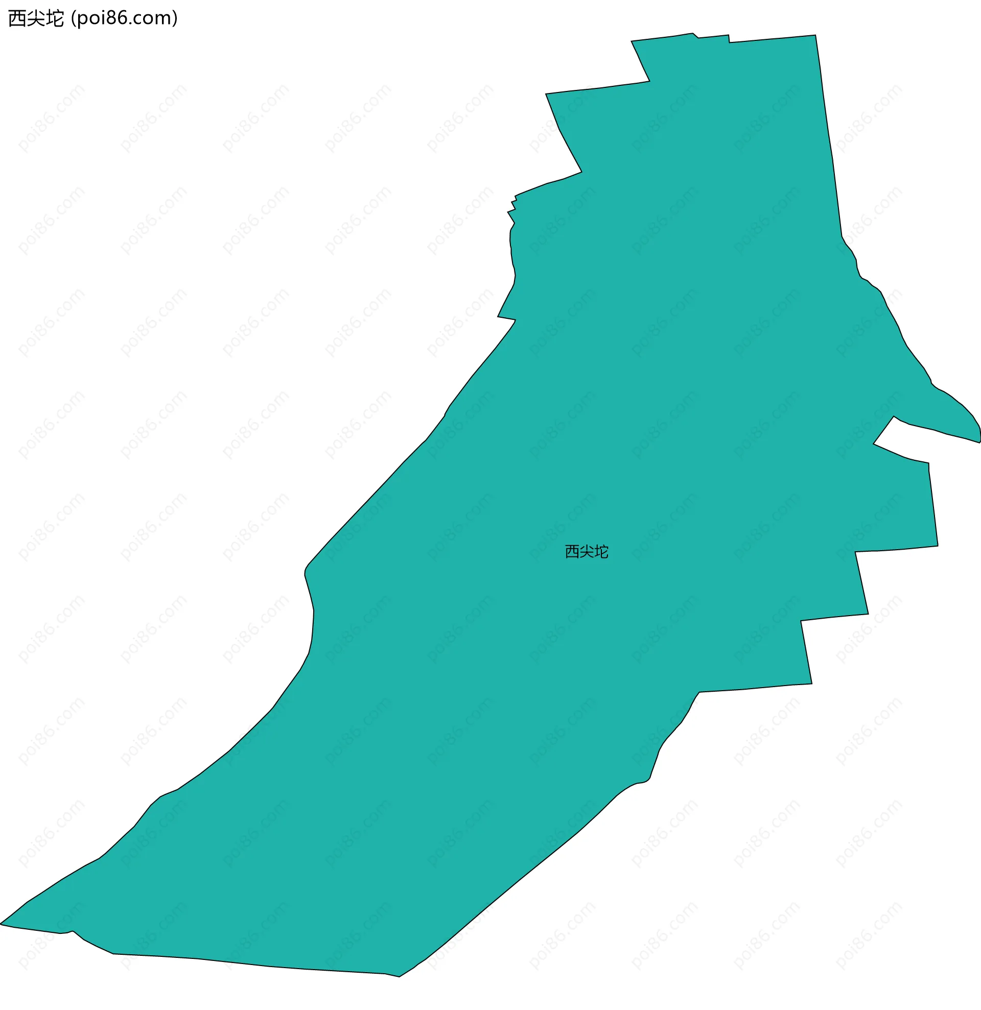 西尖坨边界地图