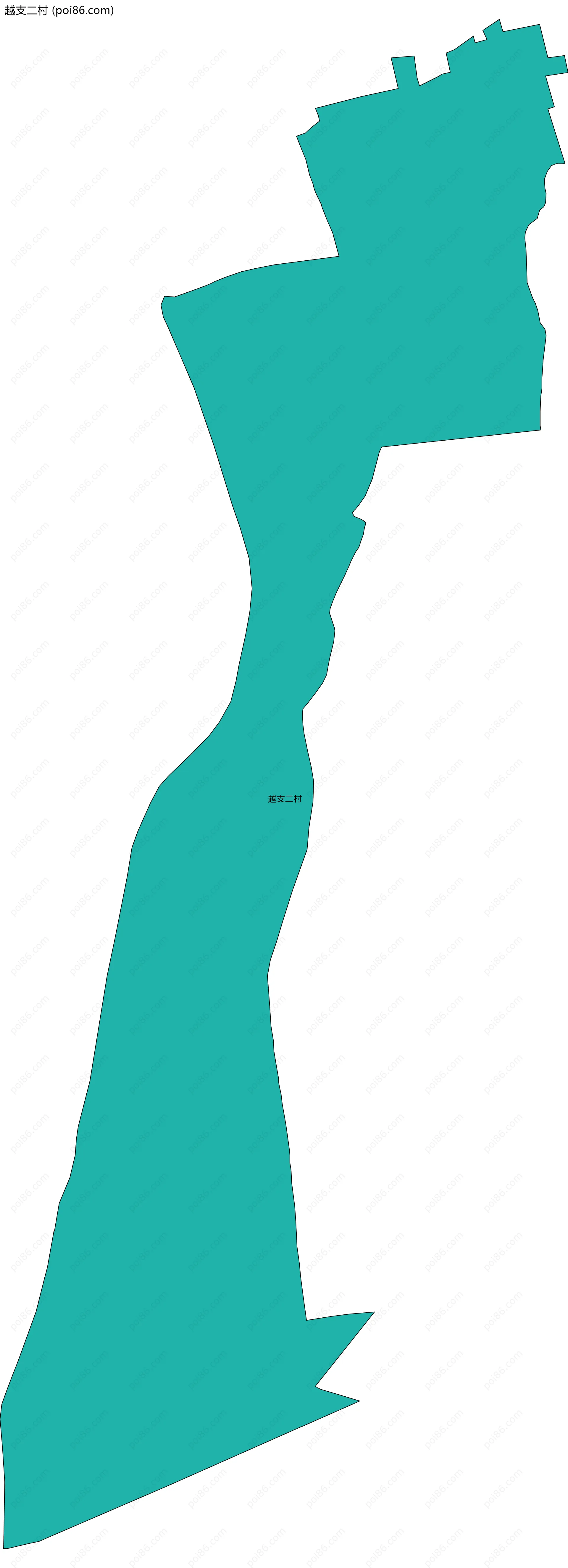 越支二村边界地图