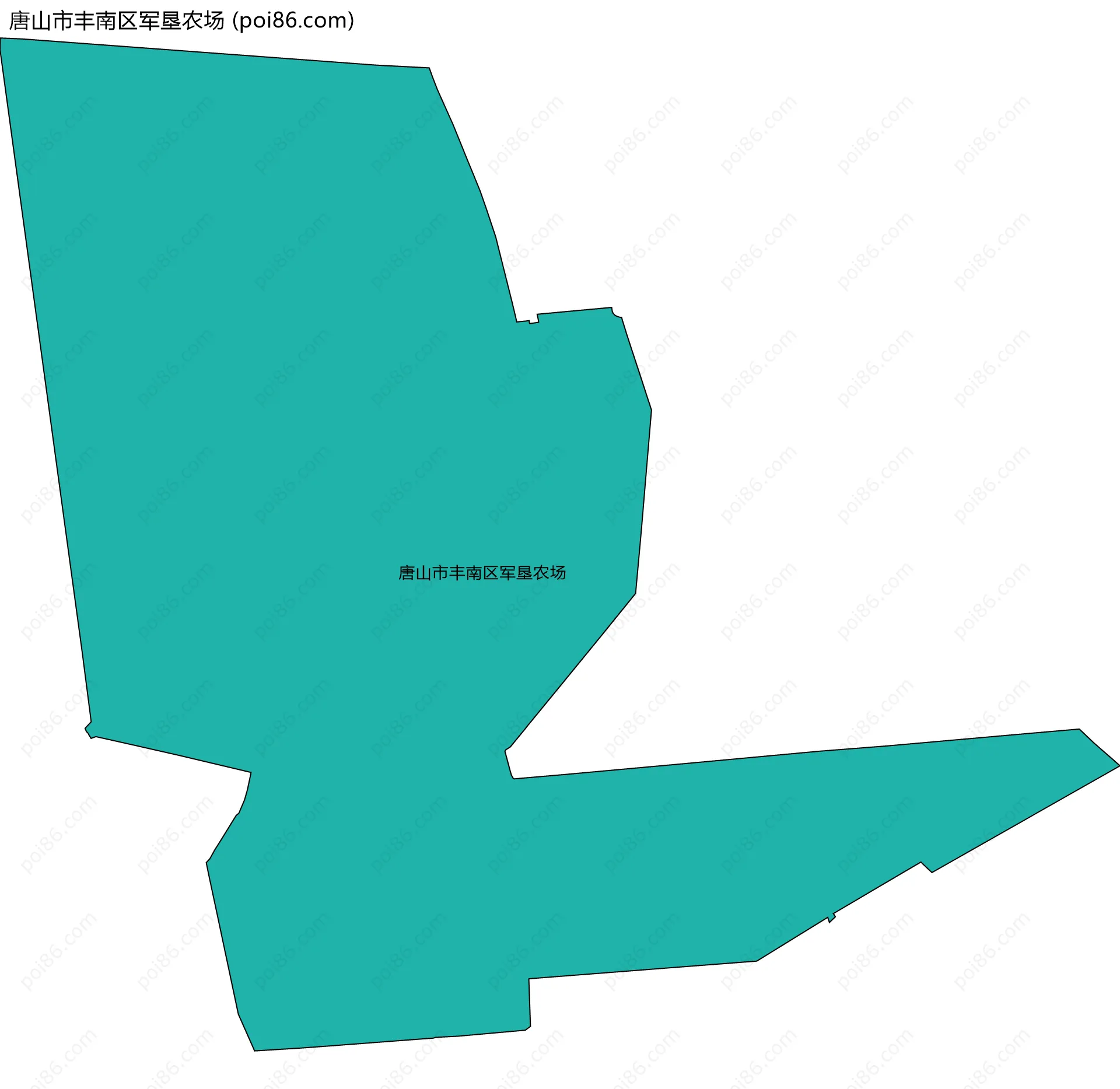 唐山市丰南区军垦农场边界地图