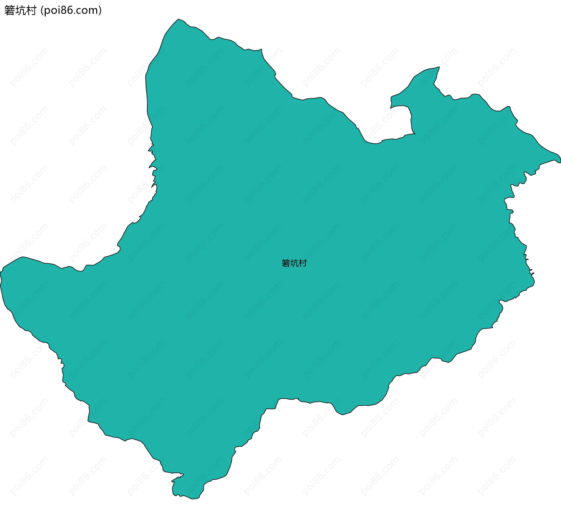 箬坑村边界地图