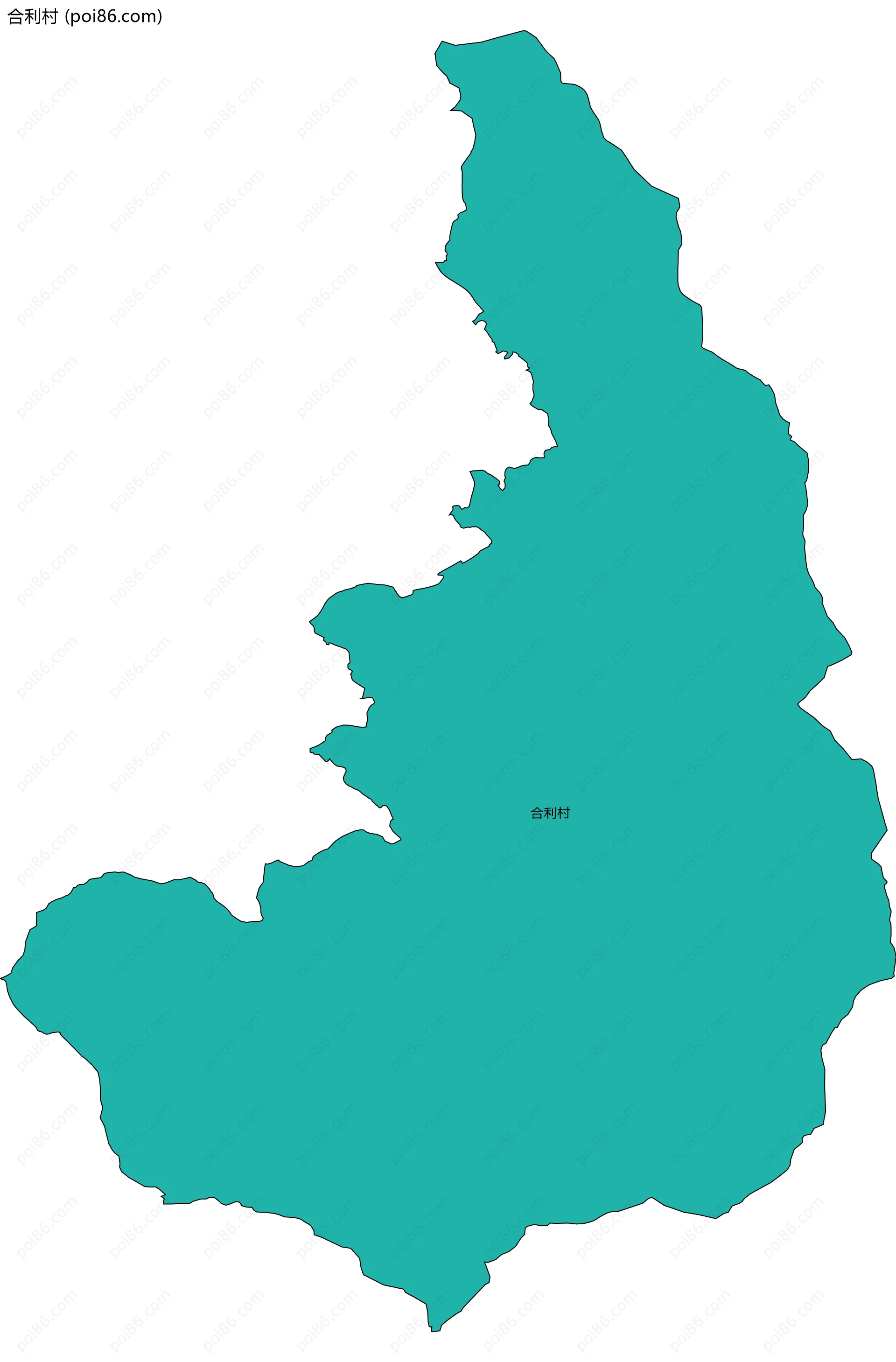 合利村边界地图