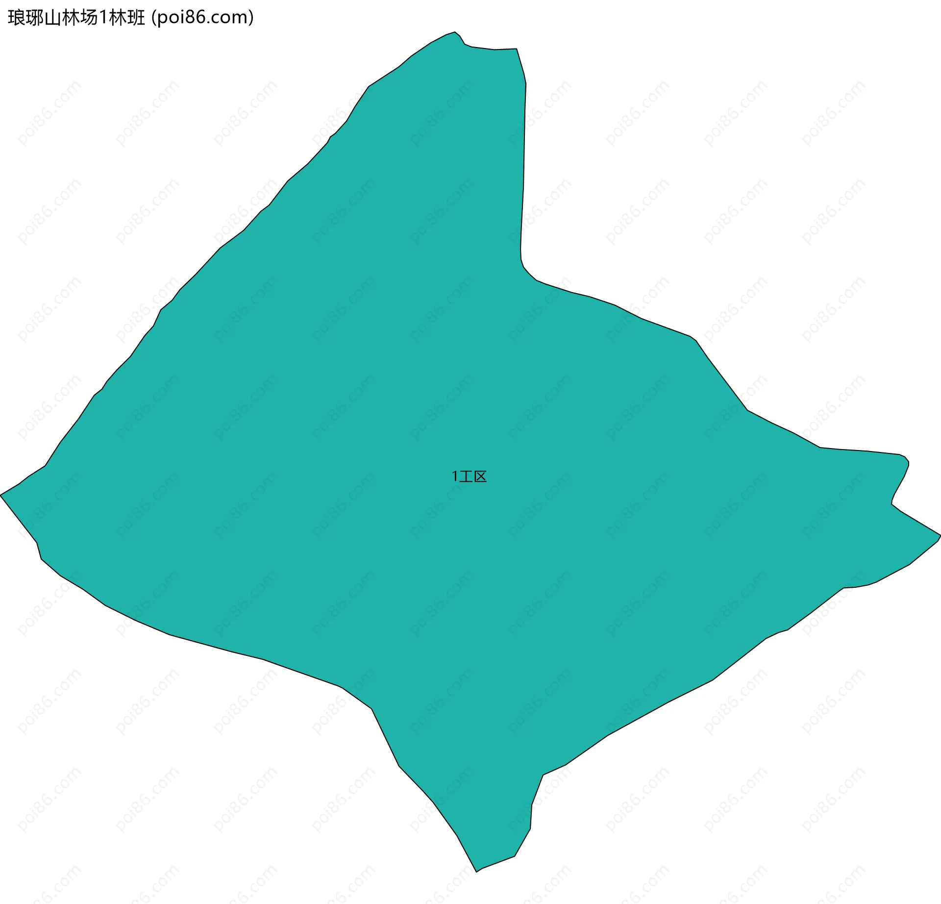 琅琊山林场1林班边界地图(五级行政区划)