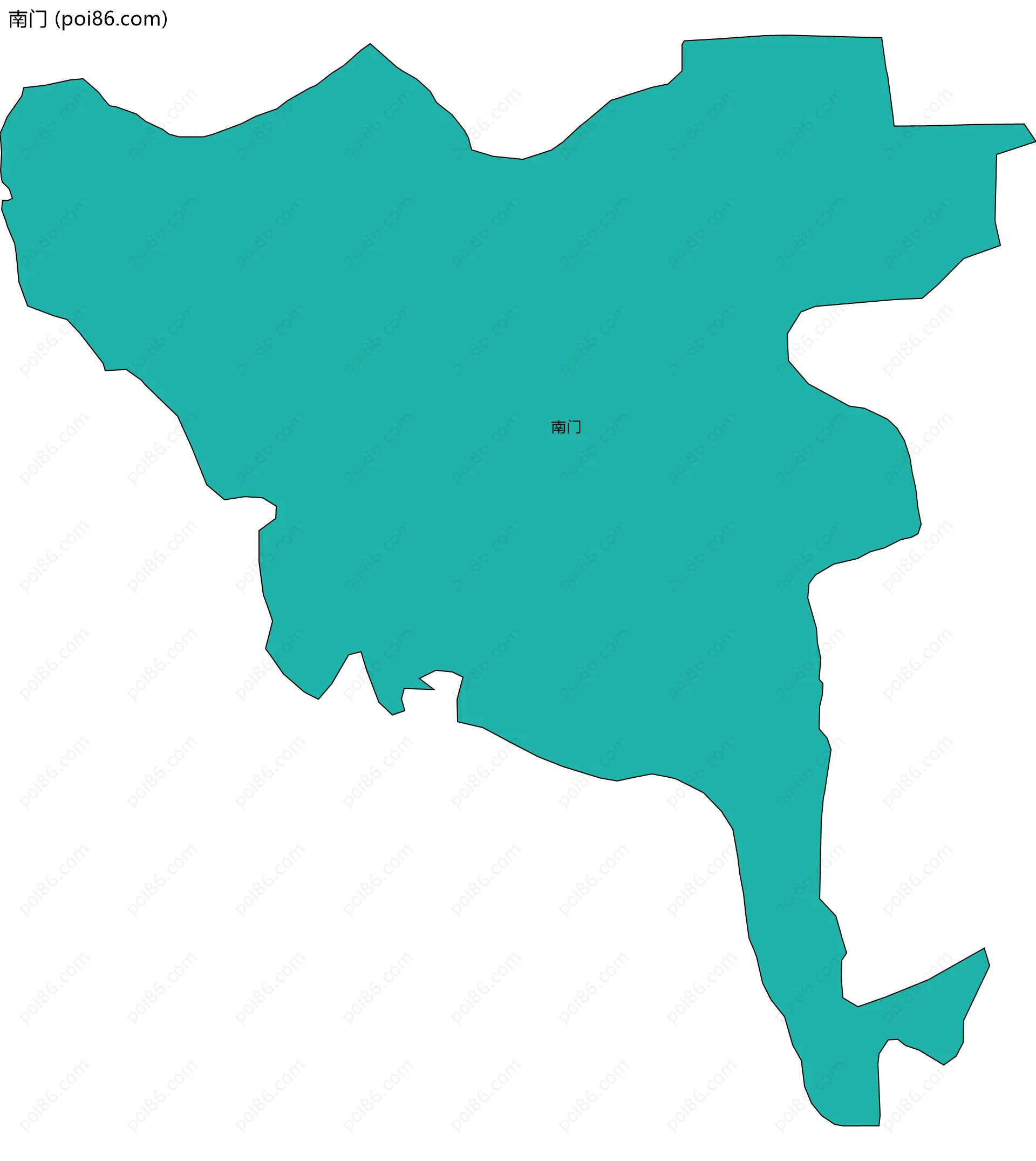 南门边界地图