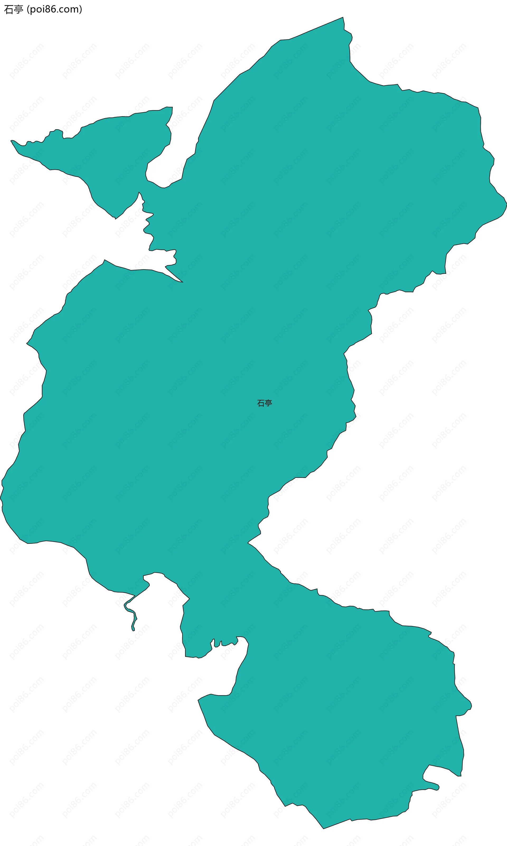 石亭边界地图