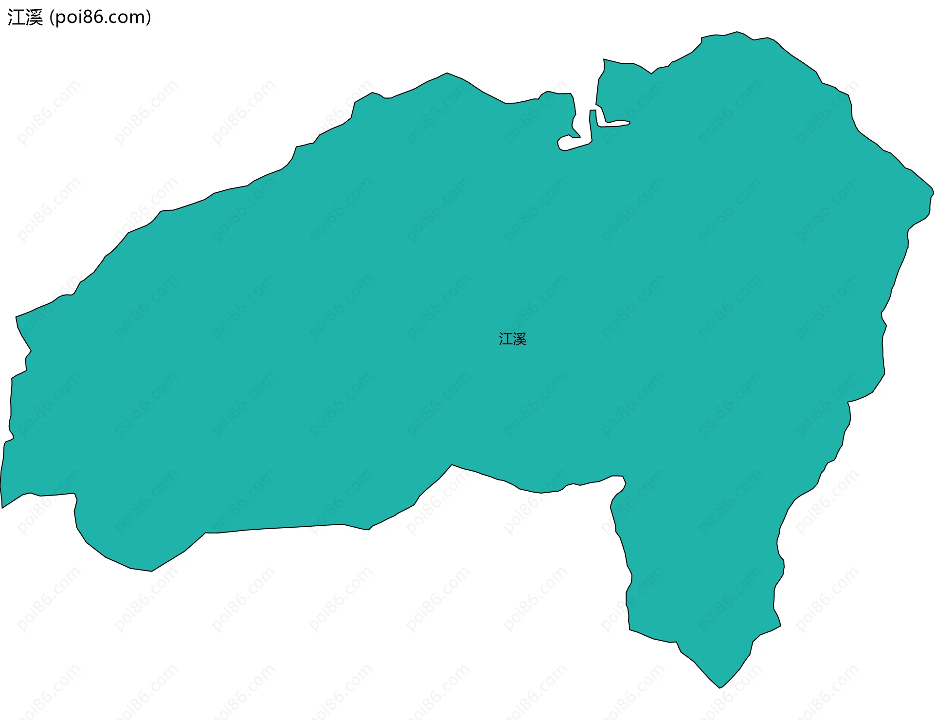 江溪边界地图