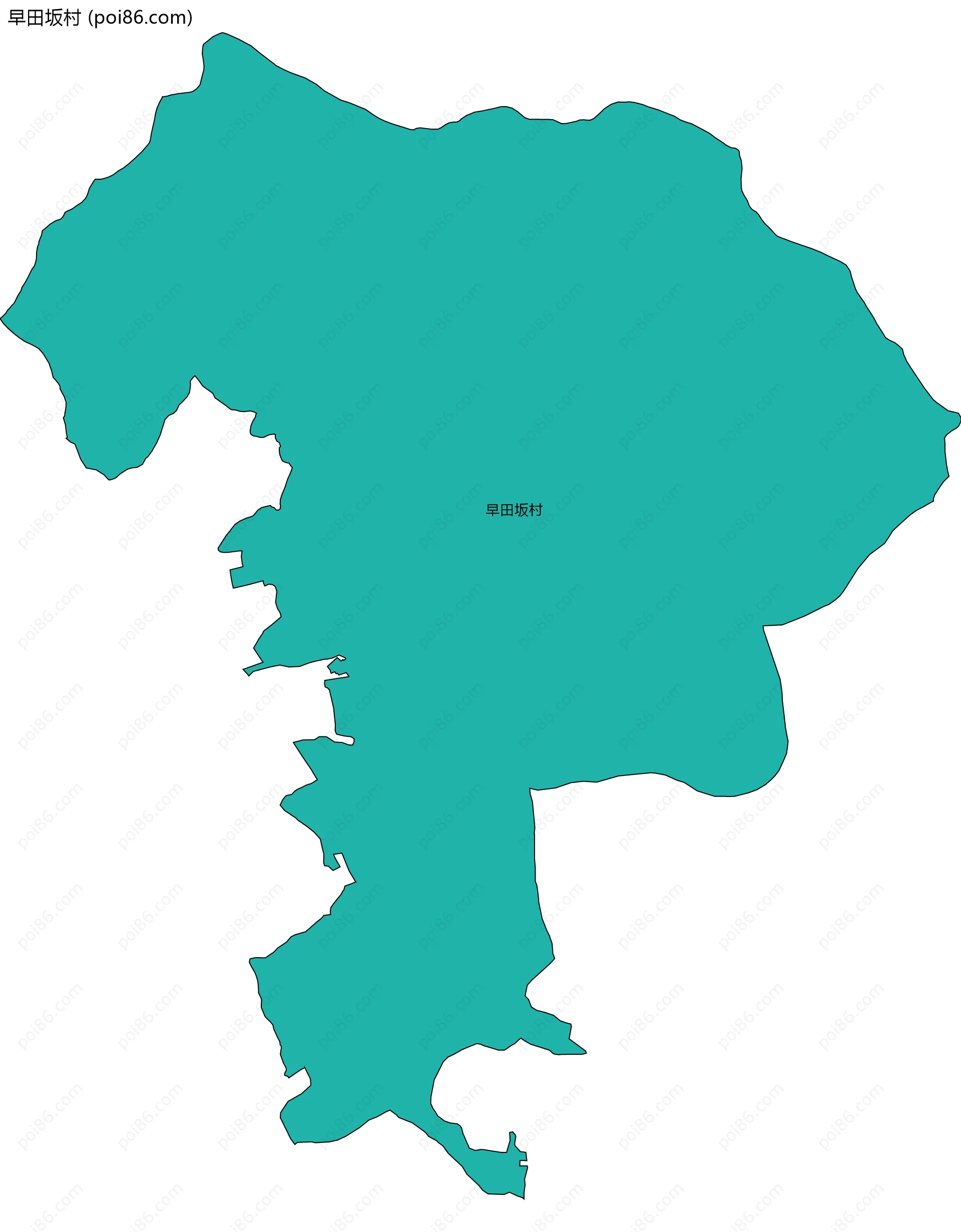 早田坂村边界地图