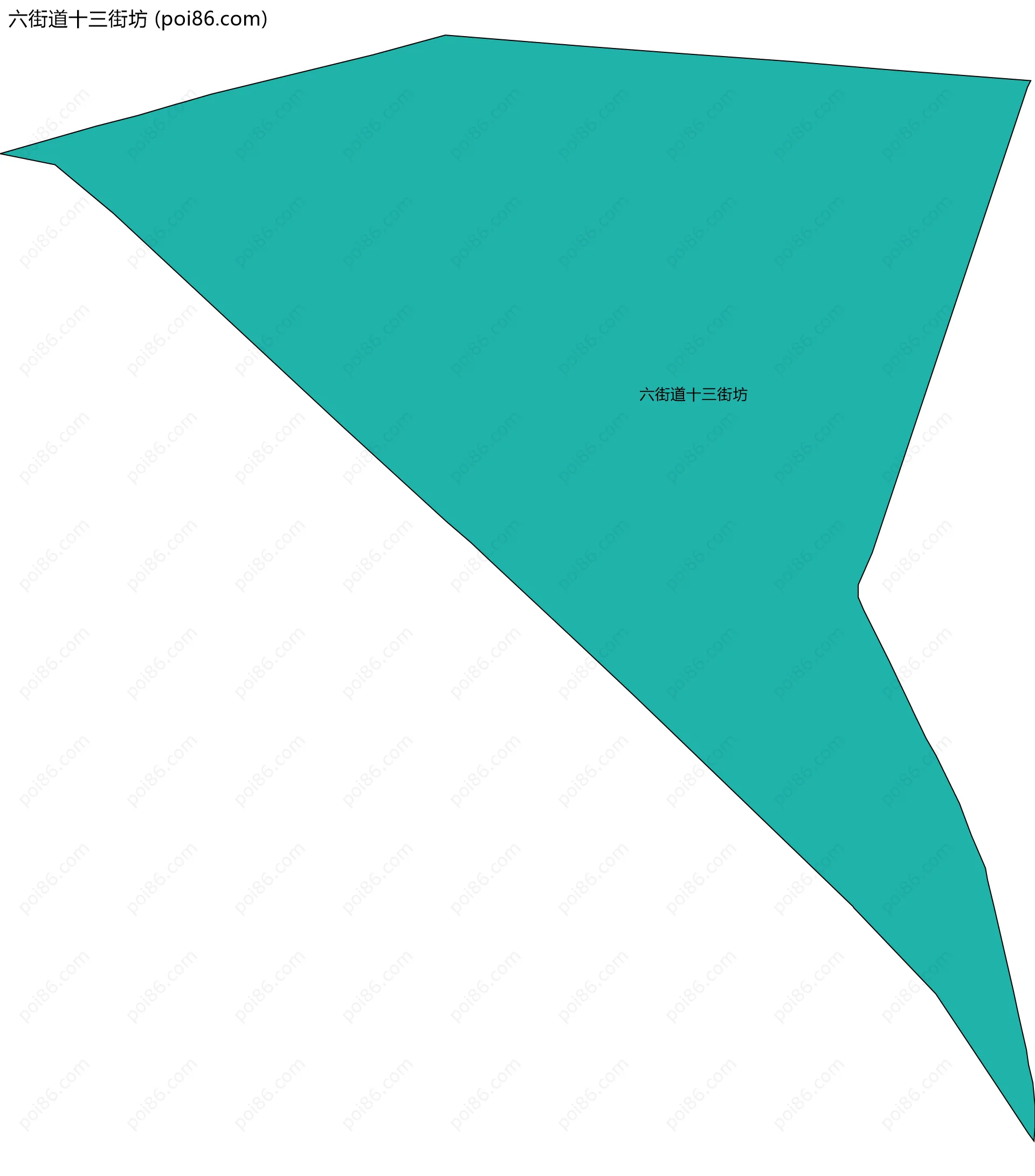 六街道十三街坊边界地图