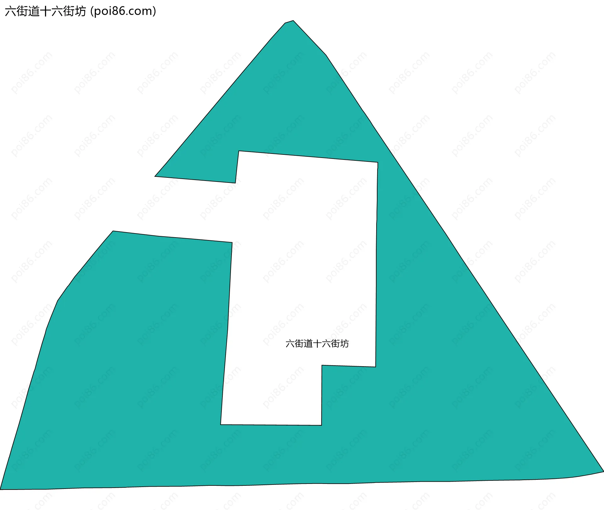 六街道十六街坊边界地图