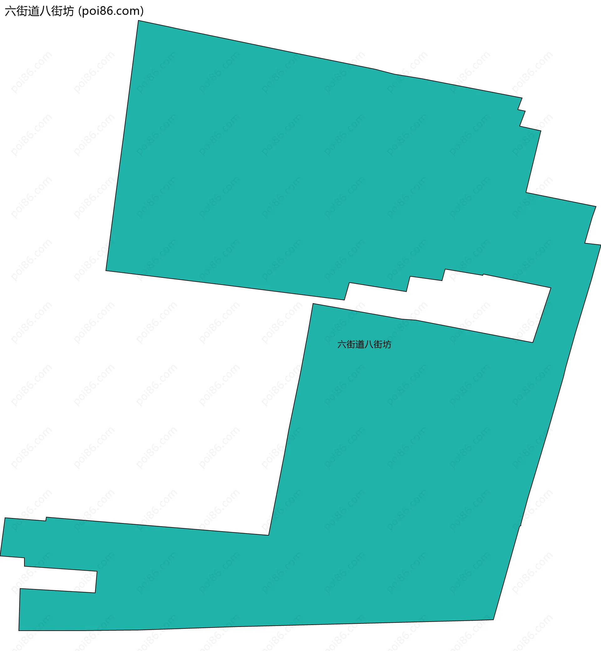 六街道八街坊边界地图