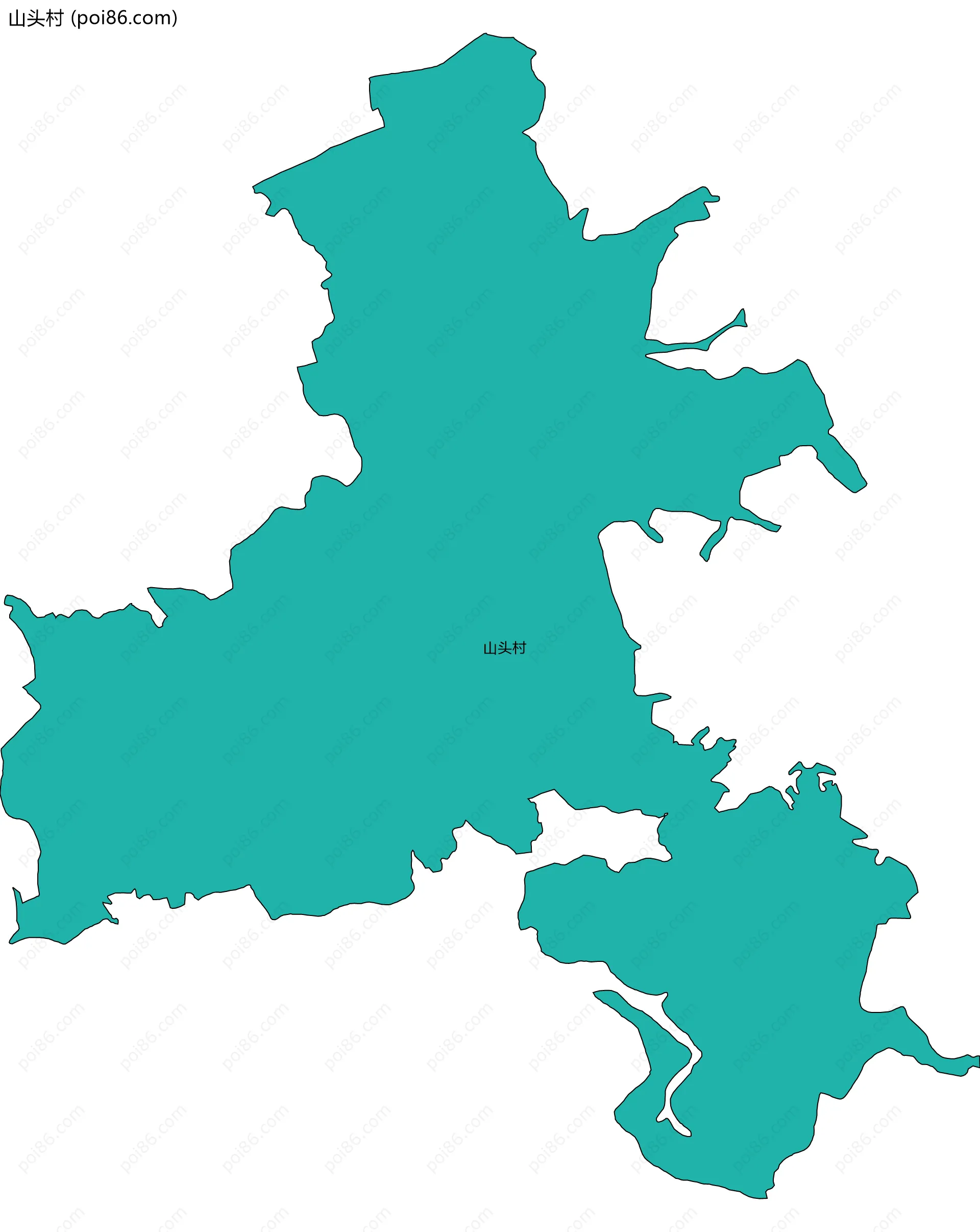山头村边界地图