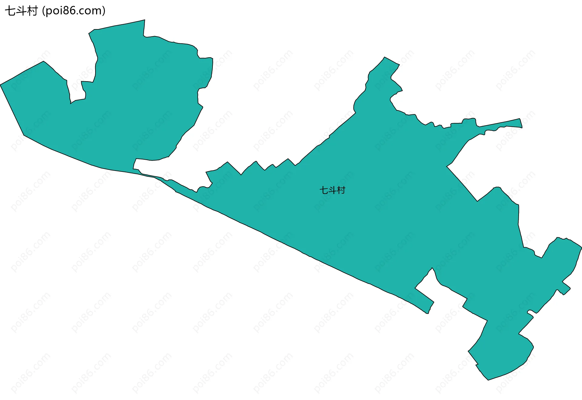 七斗村边界地图
