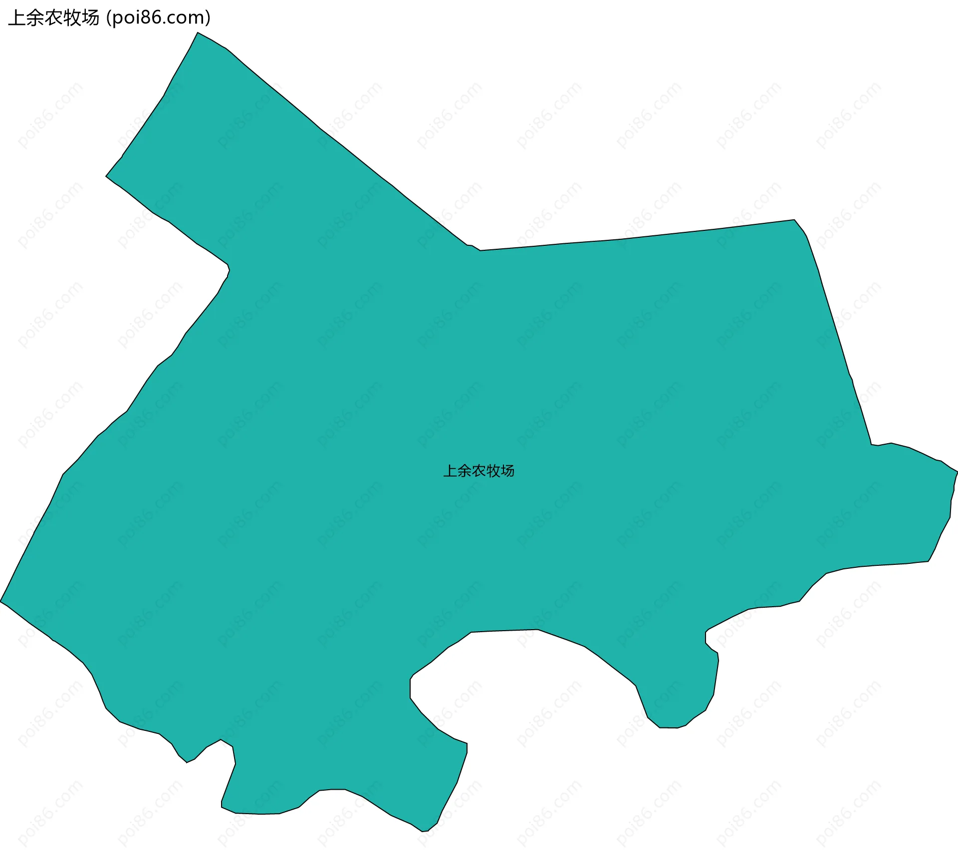上余农牧场边界地图