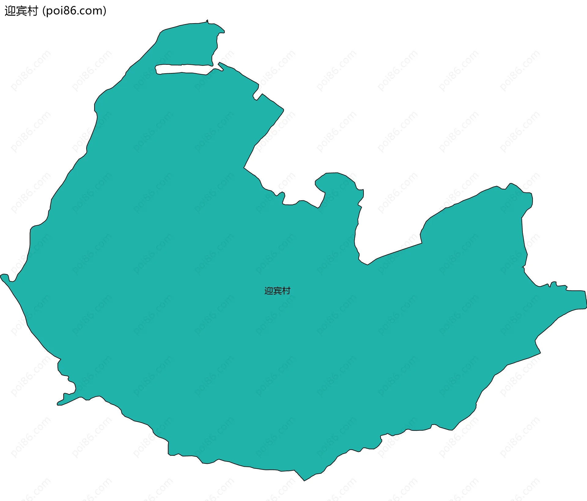 迎宾村边界地图