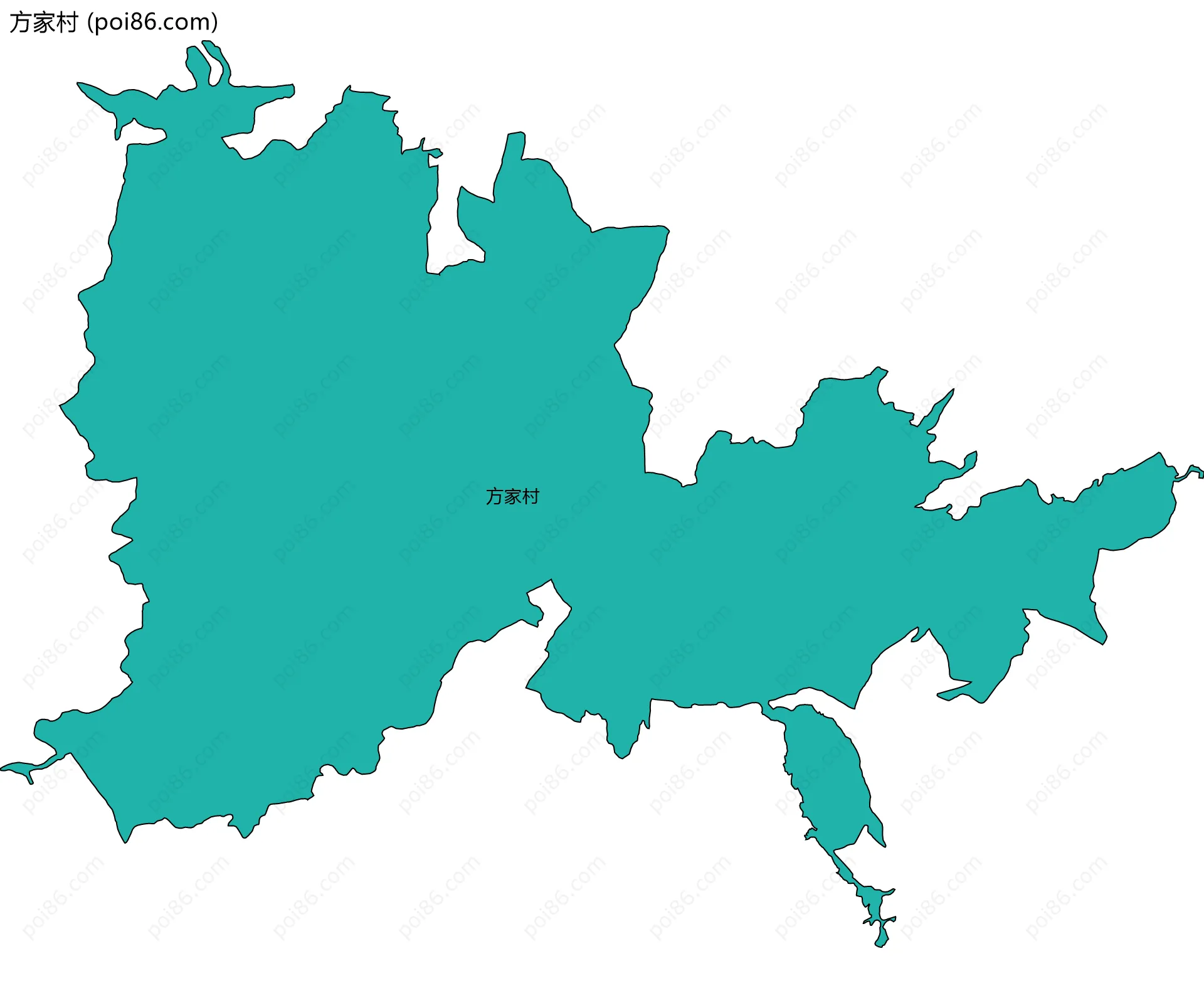 方家村边界地图