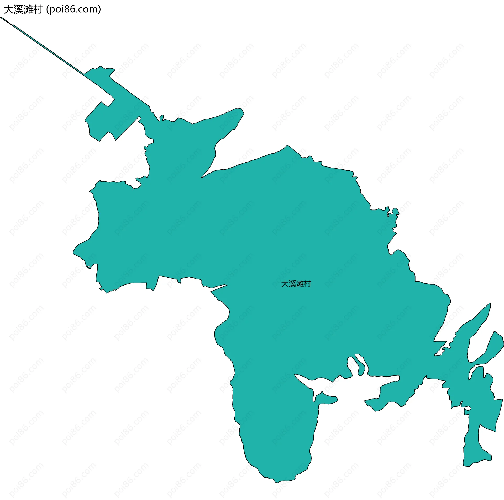 大溪滩村边界地图