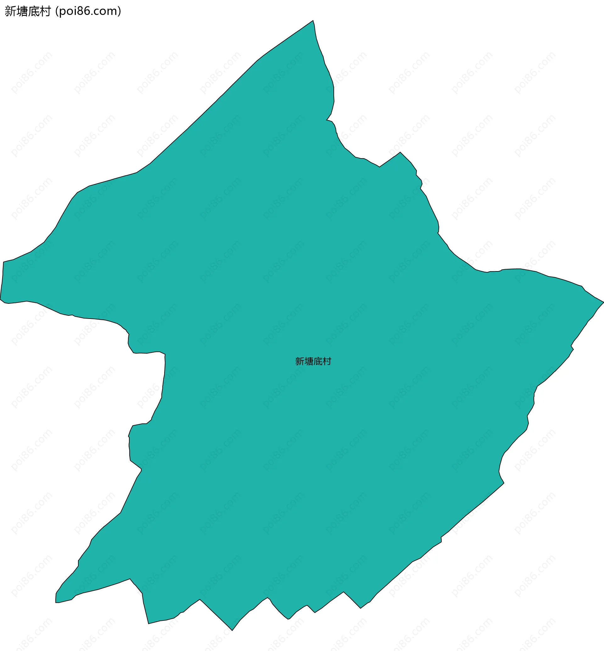 新塘底村边界地图