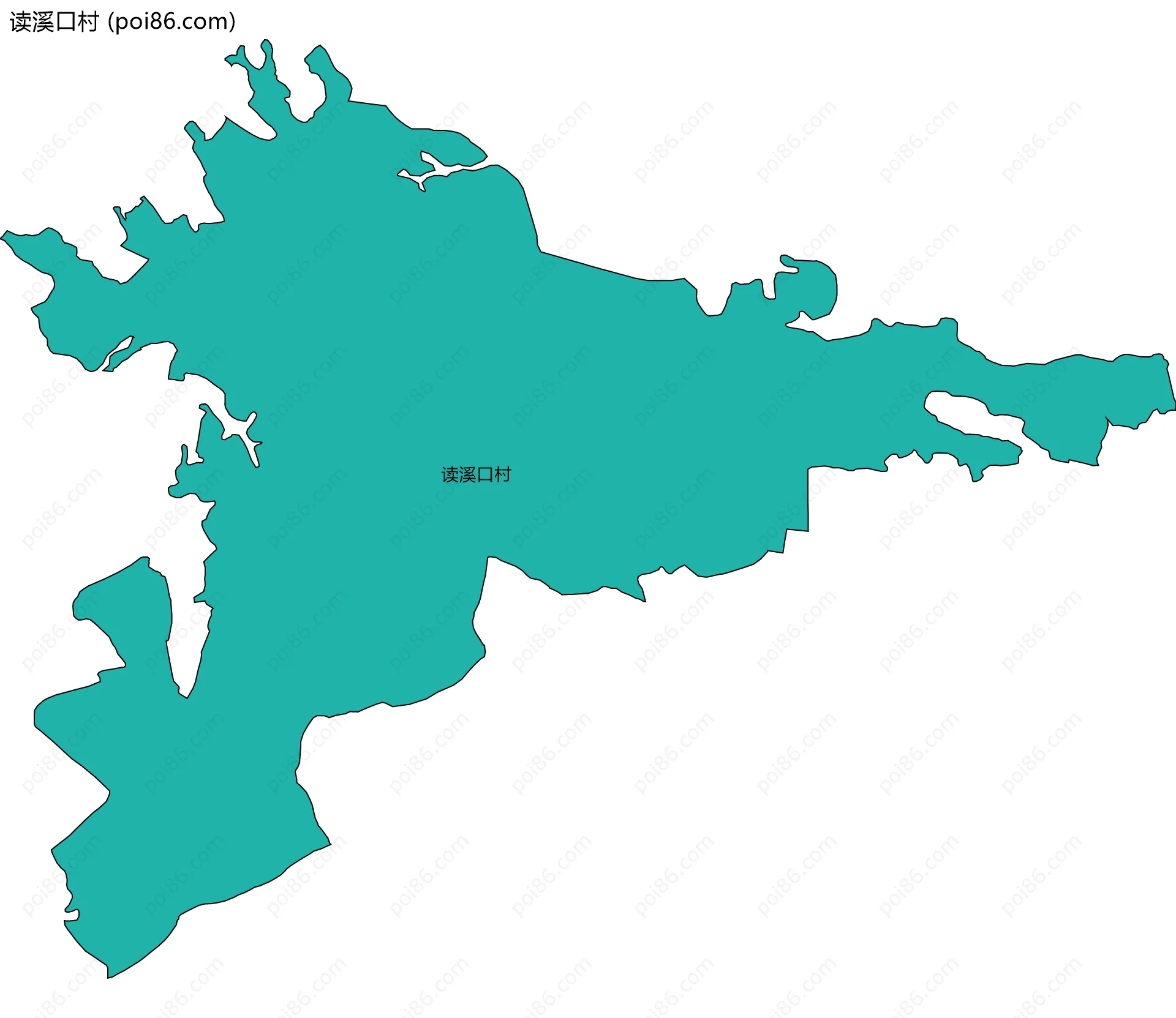 读溪口村边界地图