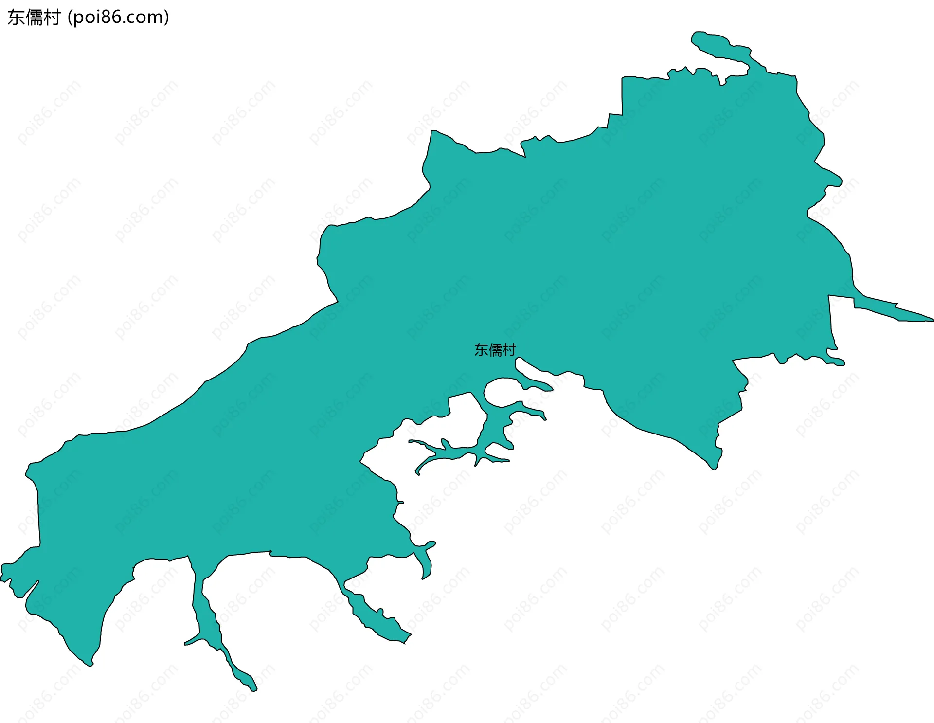东儒村边界地图