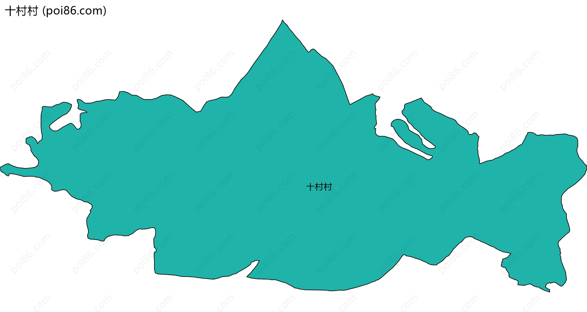 十村村边界地图