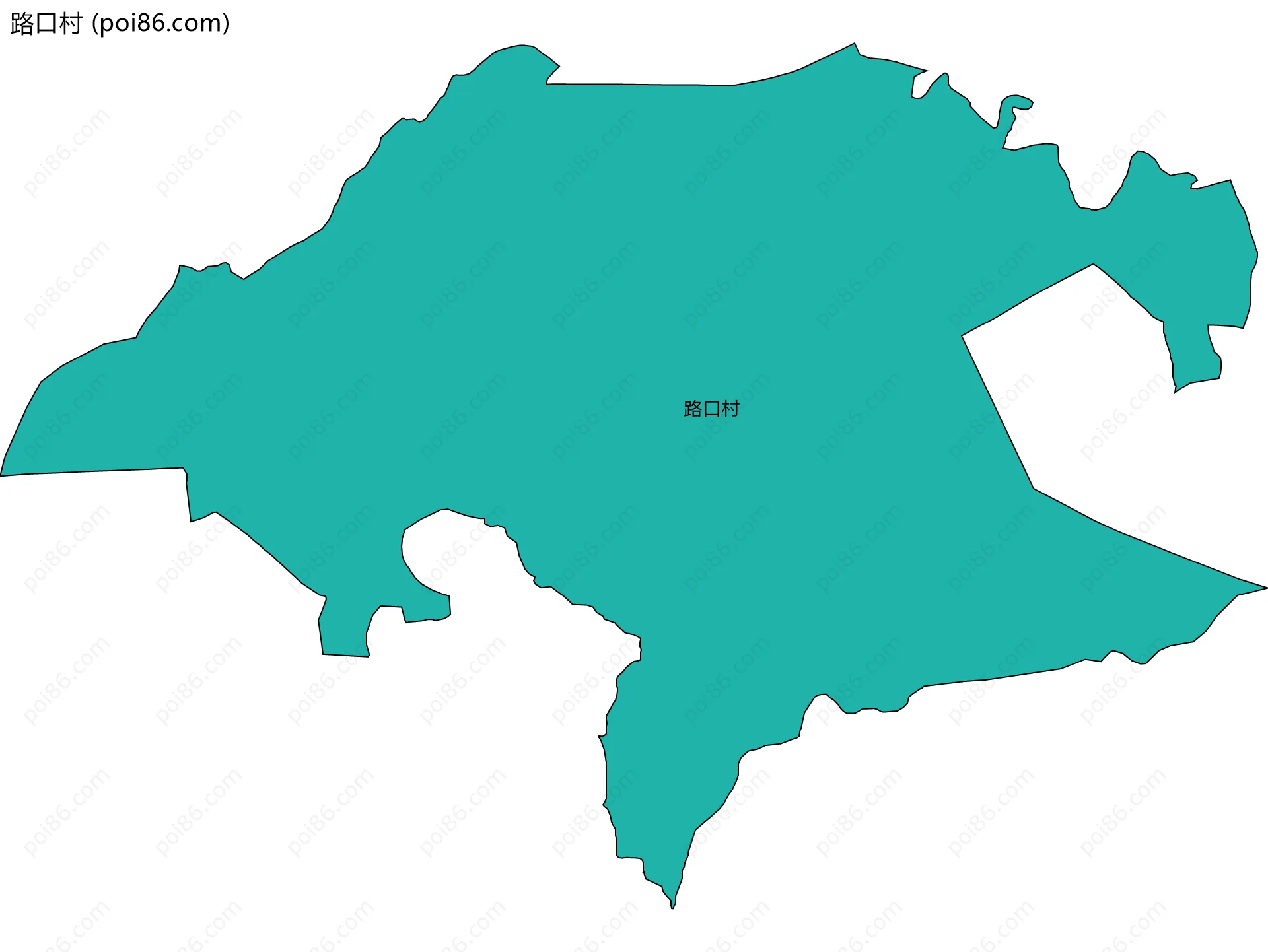 路口村边界地图