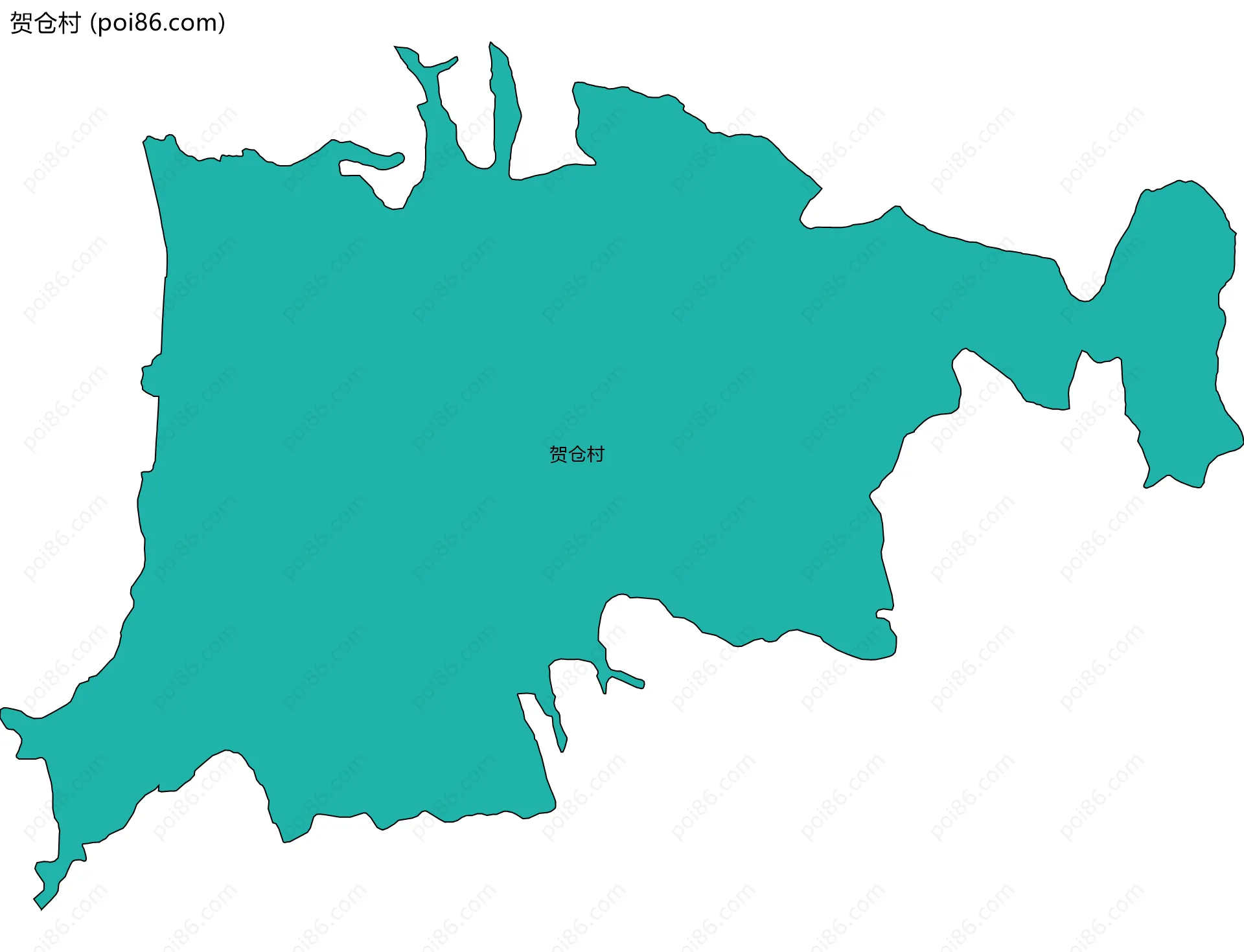 贺仓村边界地图