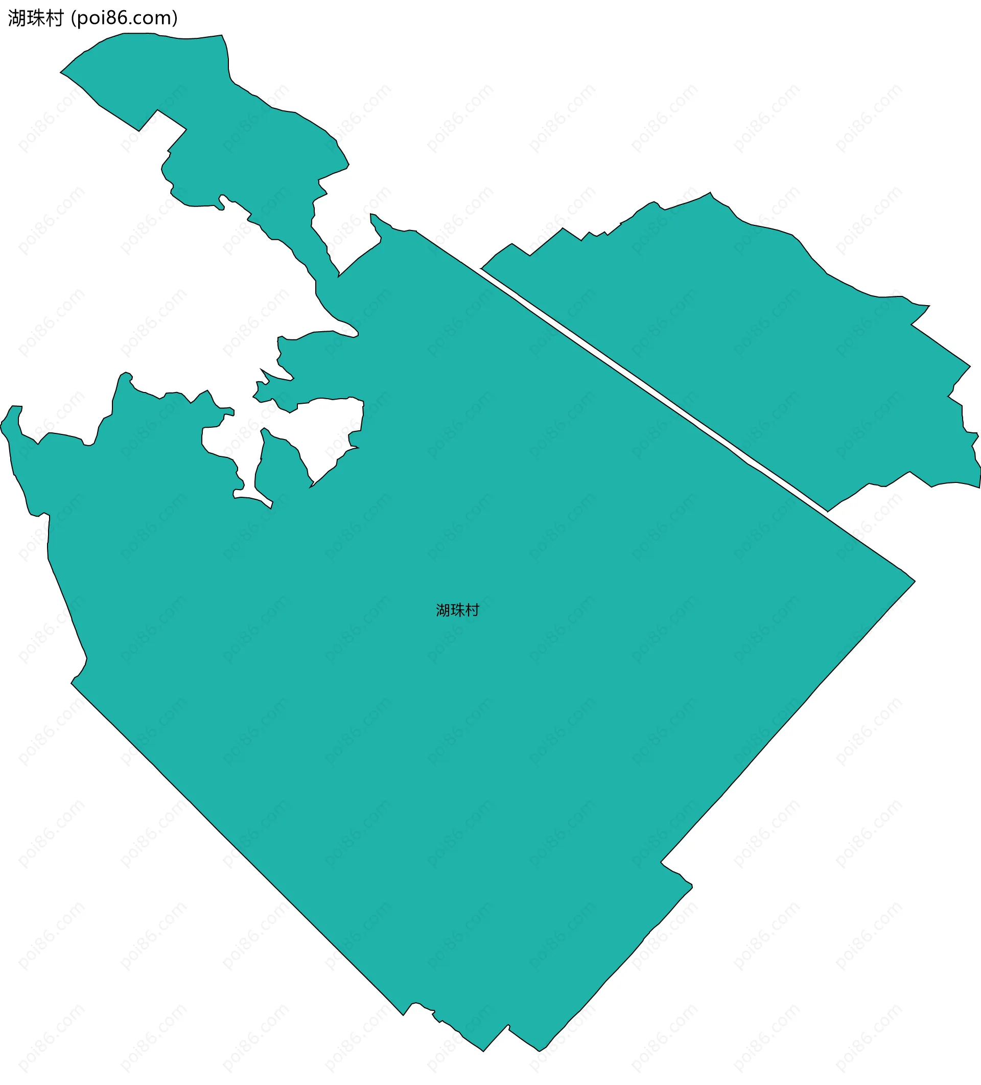 湖珠村边界地图