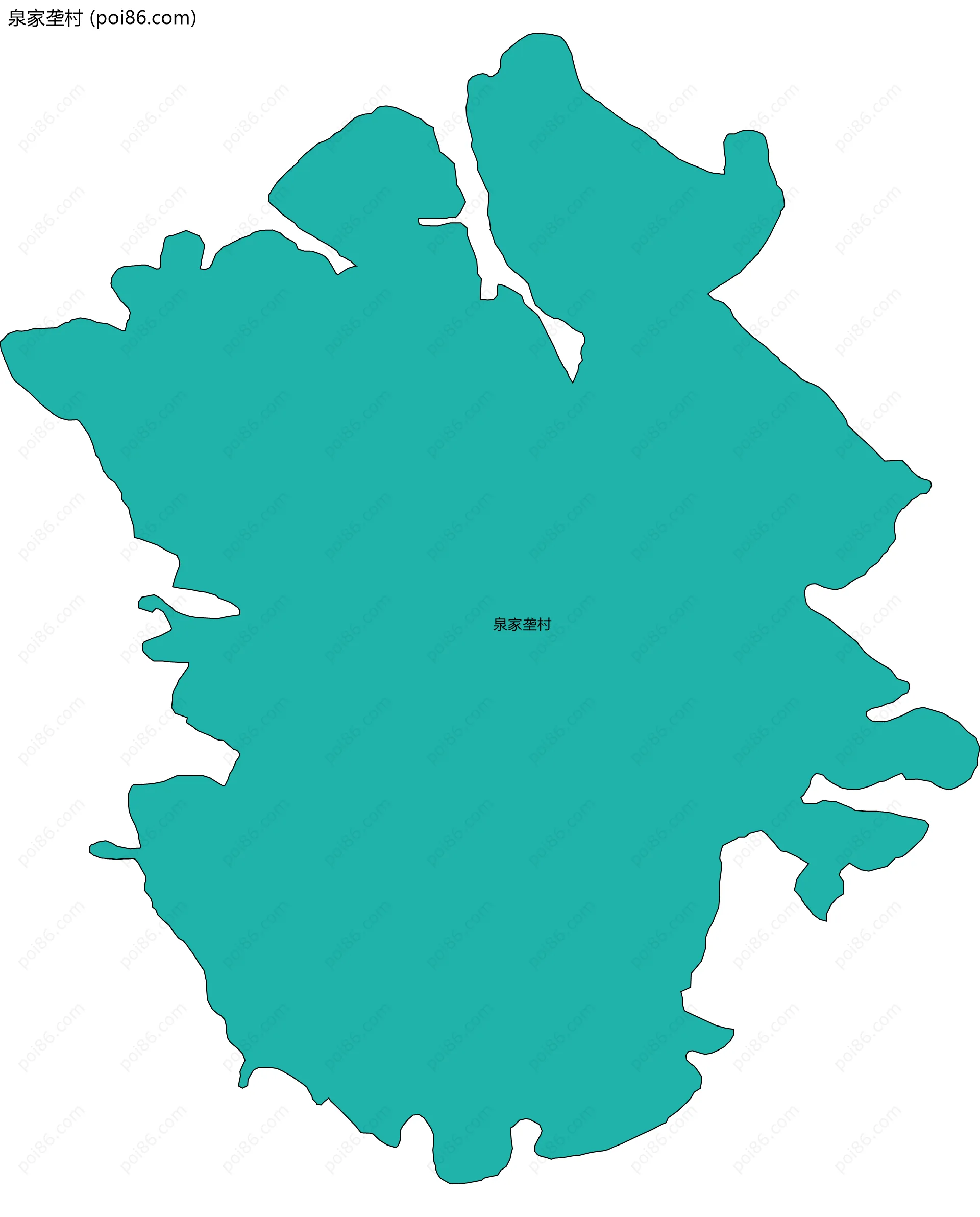 泉家垄村边界地图