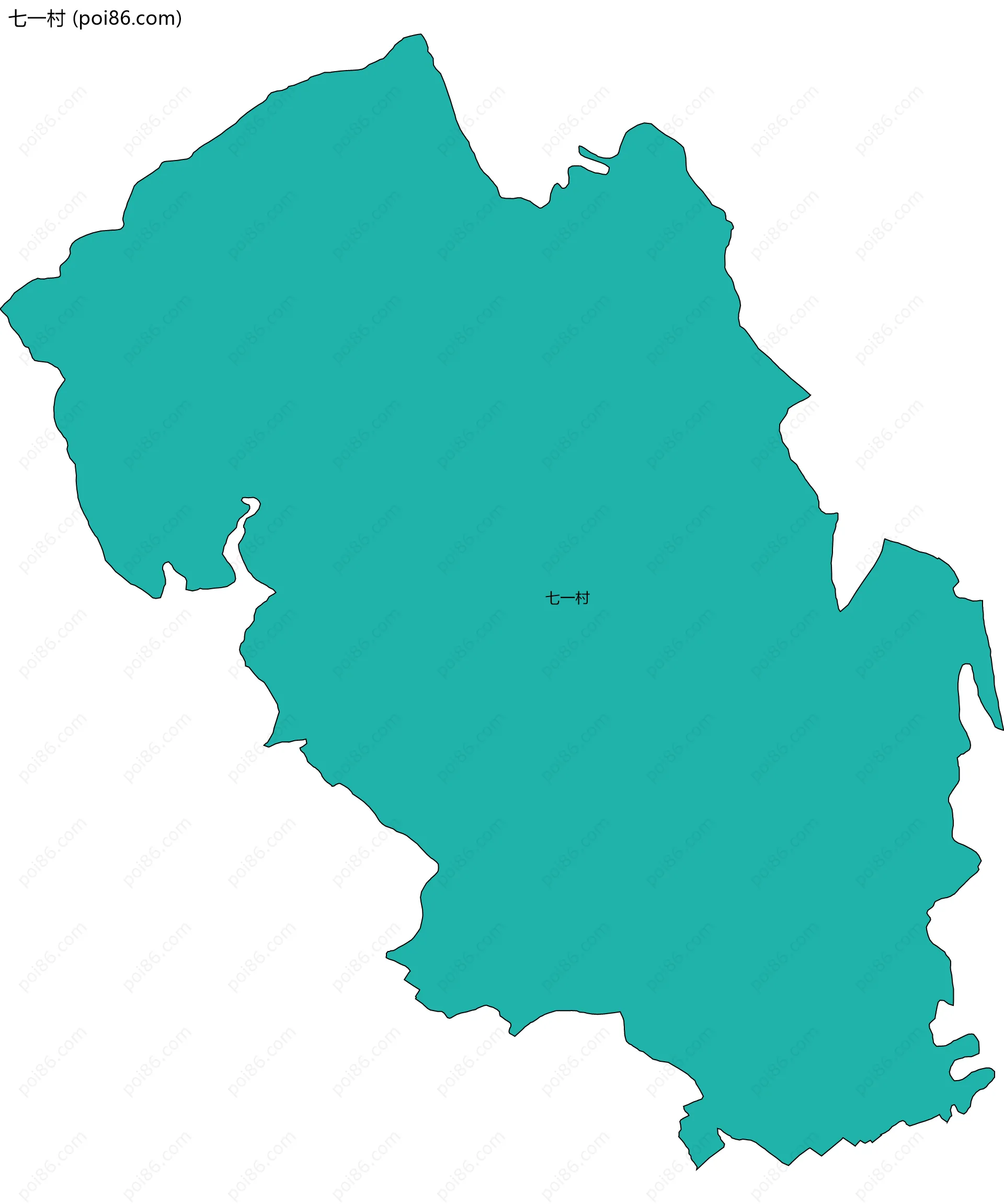 七一村边界地图