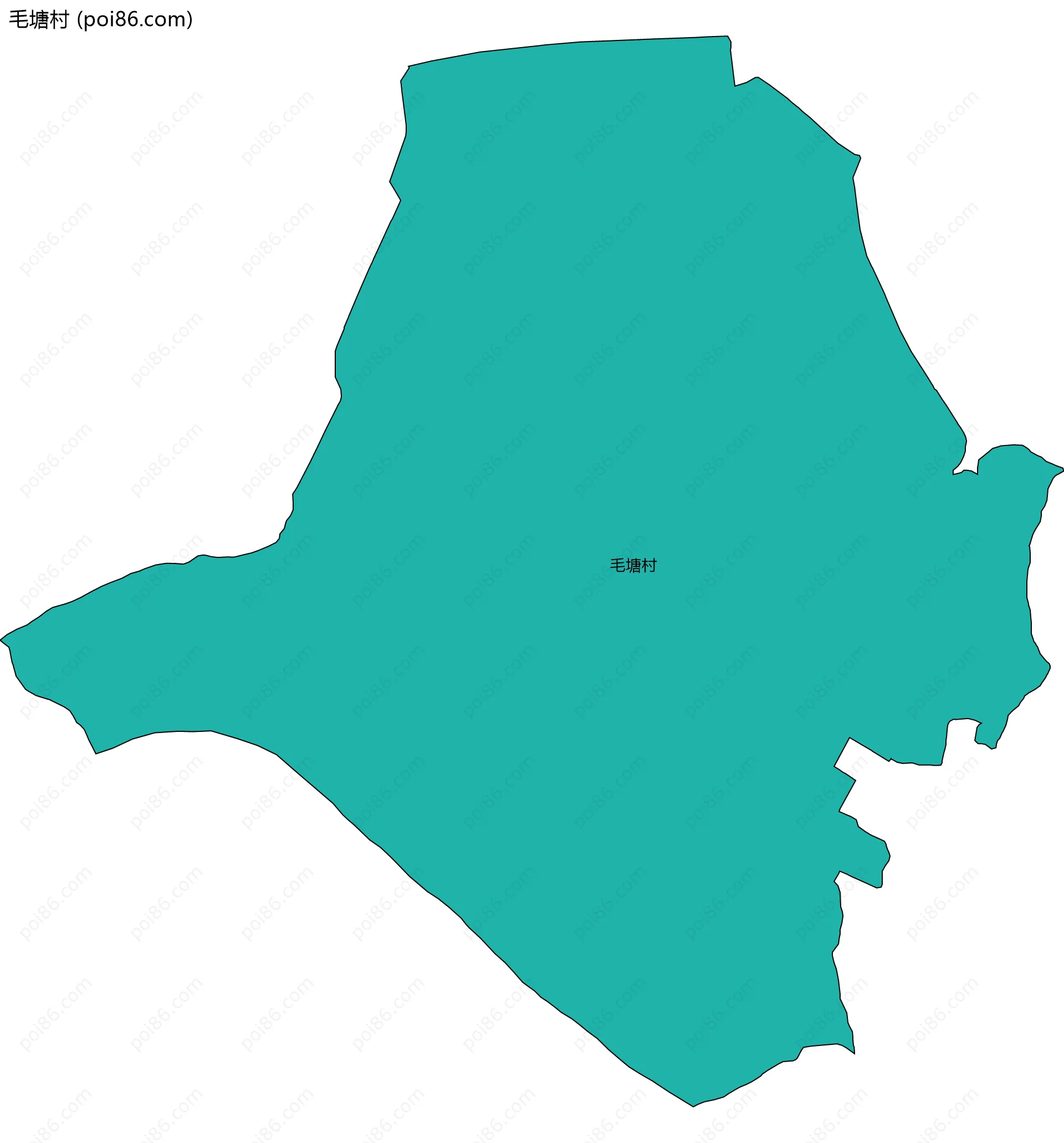 毛塘村边界地图