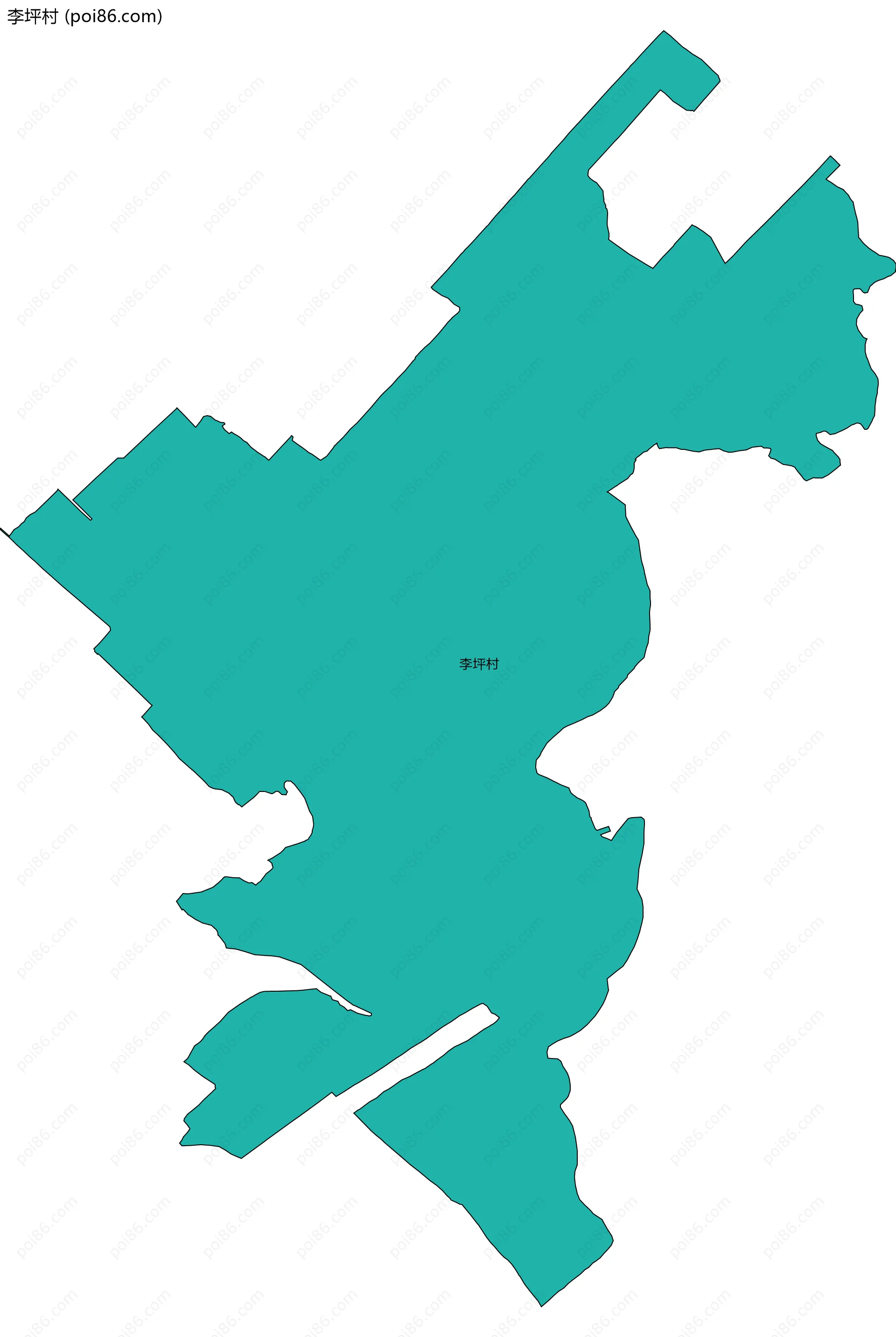 李坪村边界地图