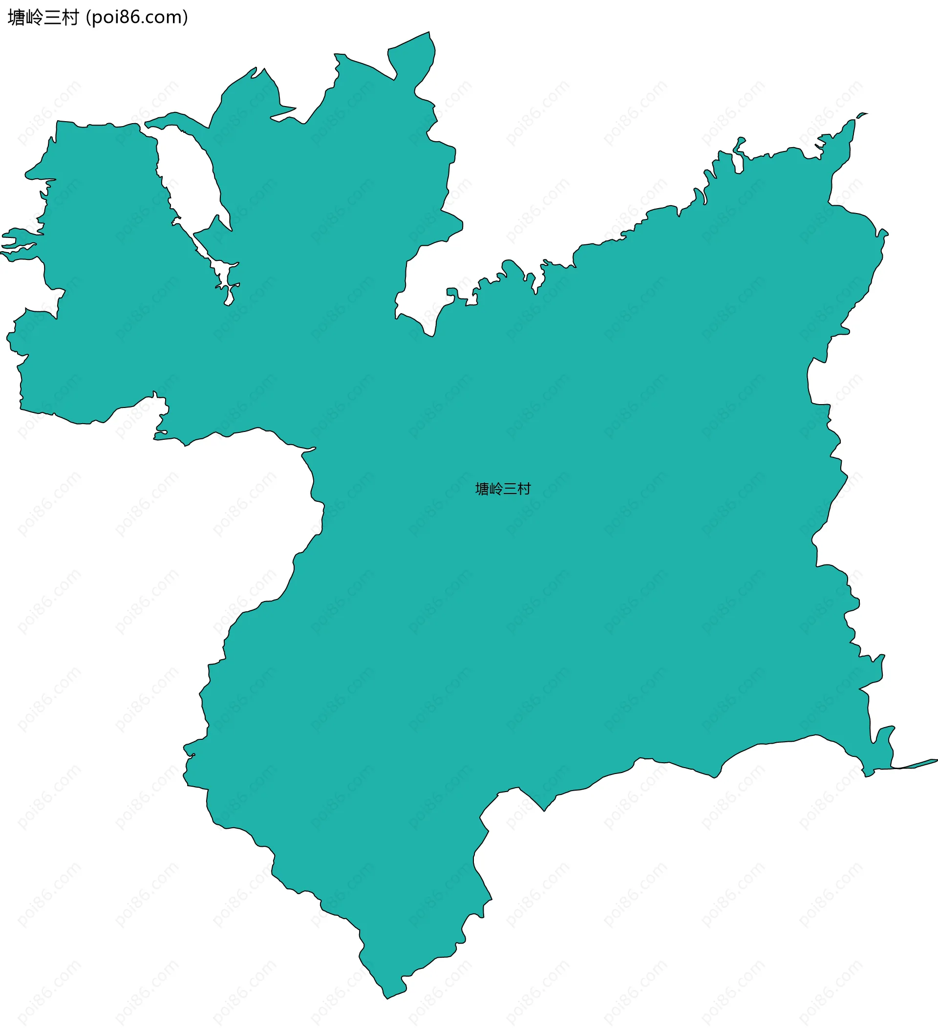 塘岭三村边界地图