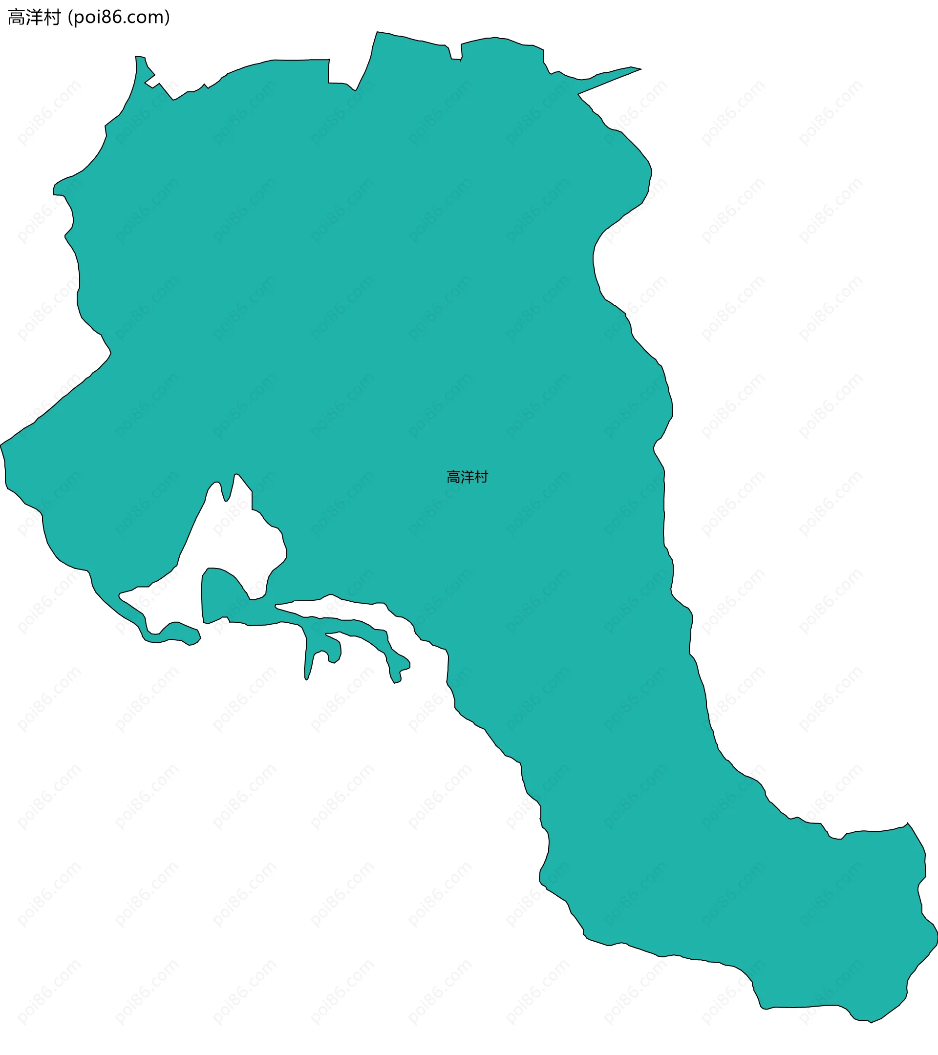 高洋村边界地图