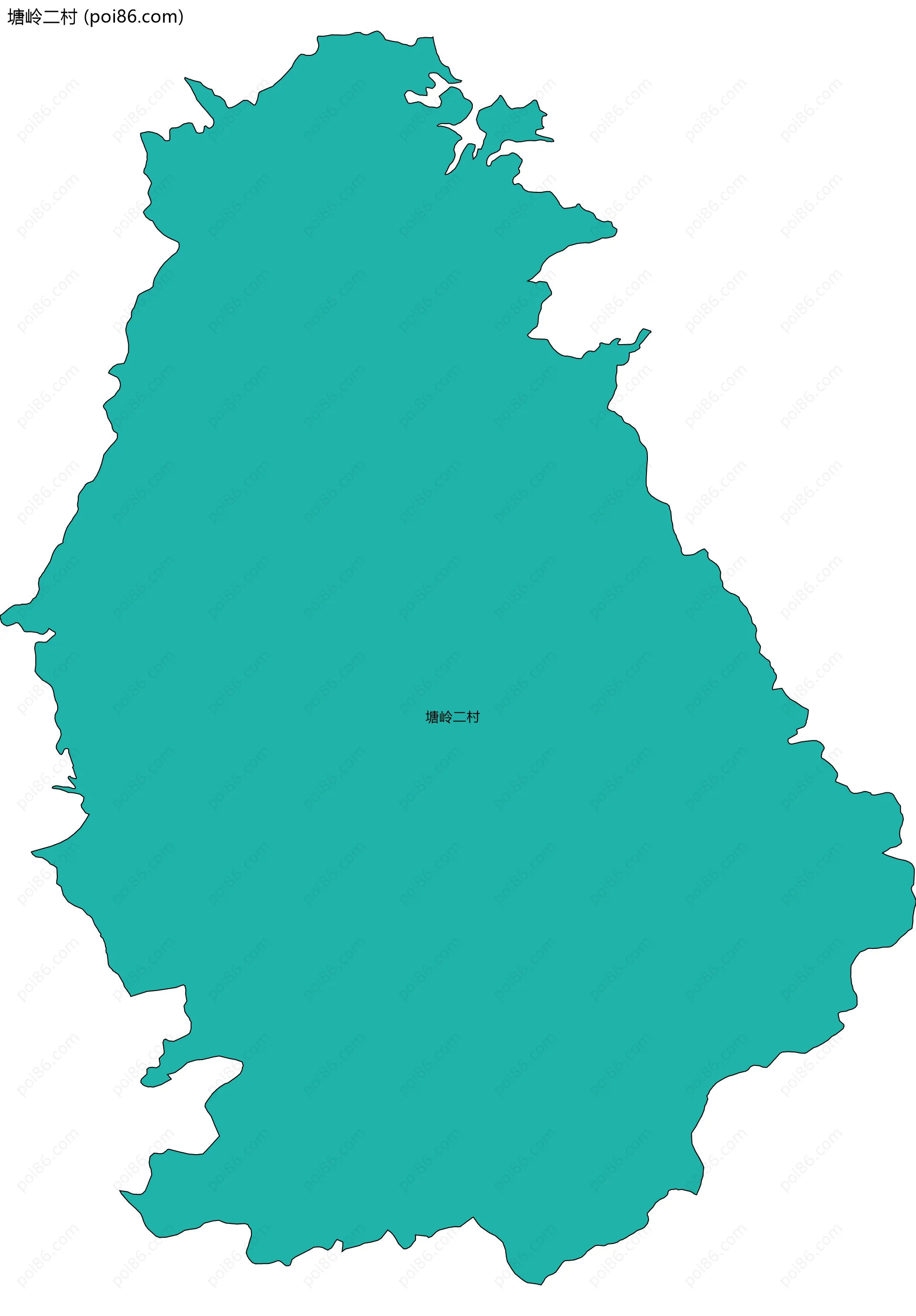 塘岭二村边界地图