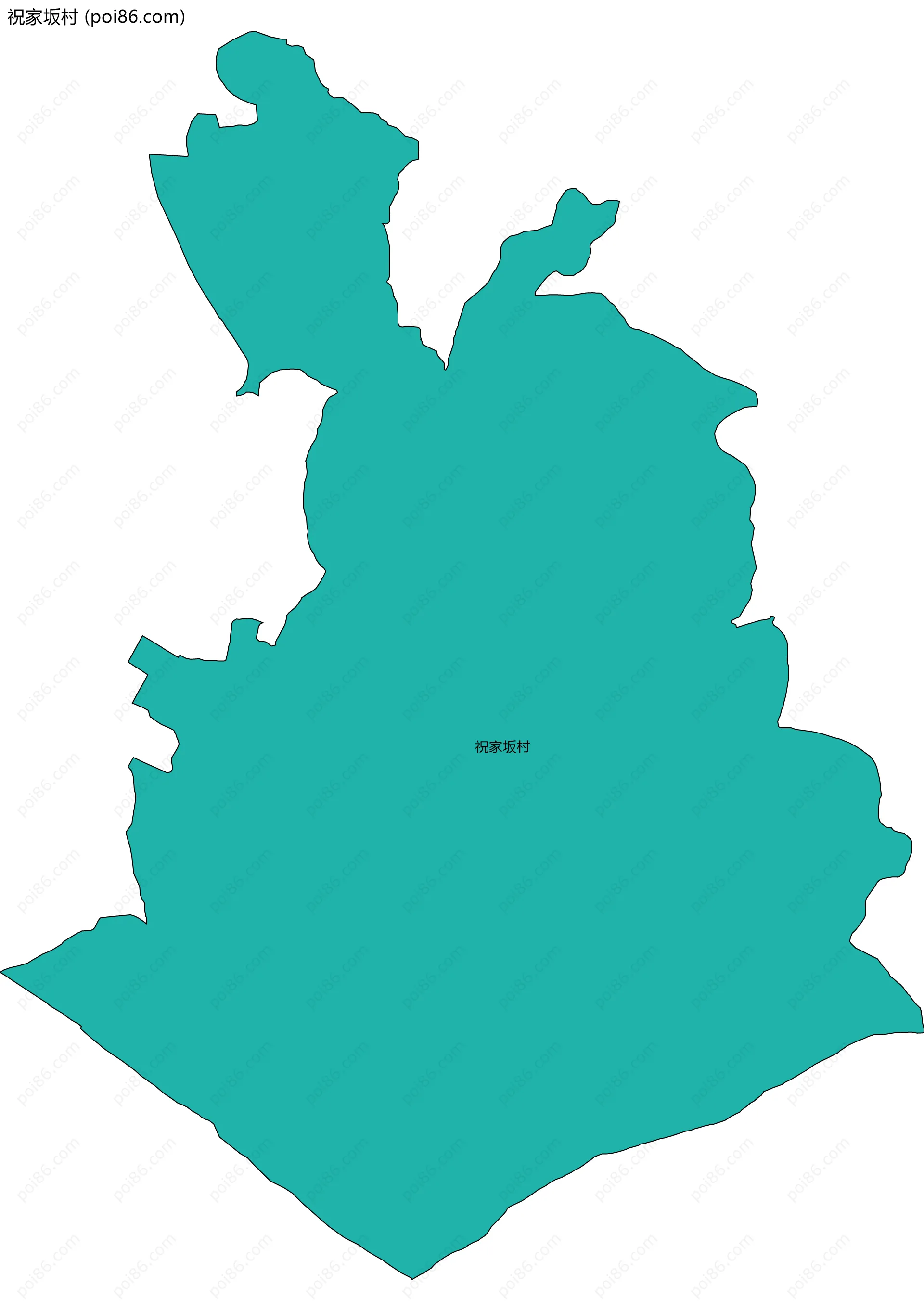 祝家坂村边界地图