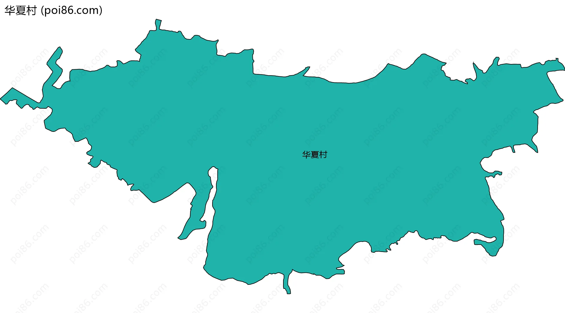 华夏村边界地图