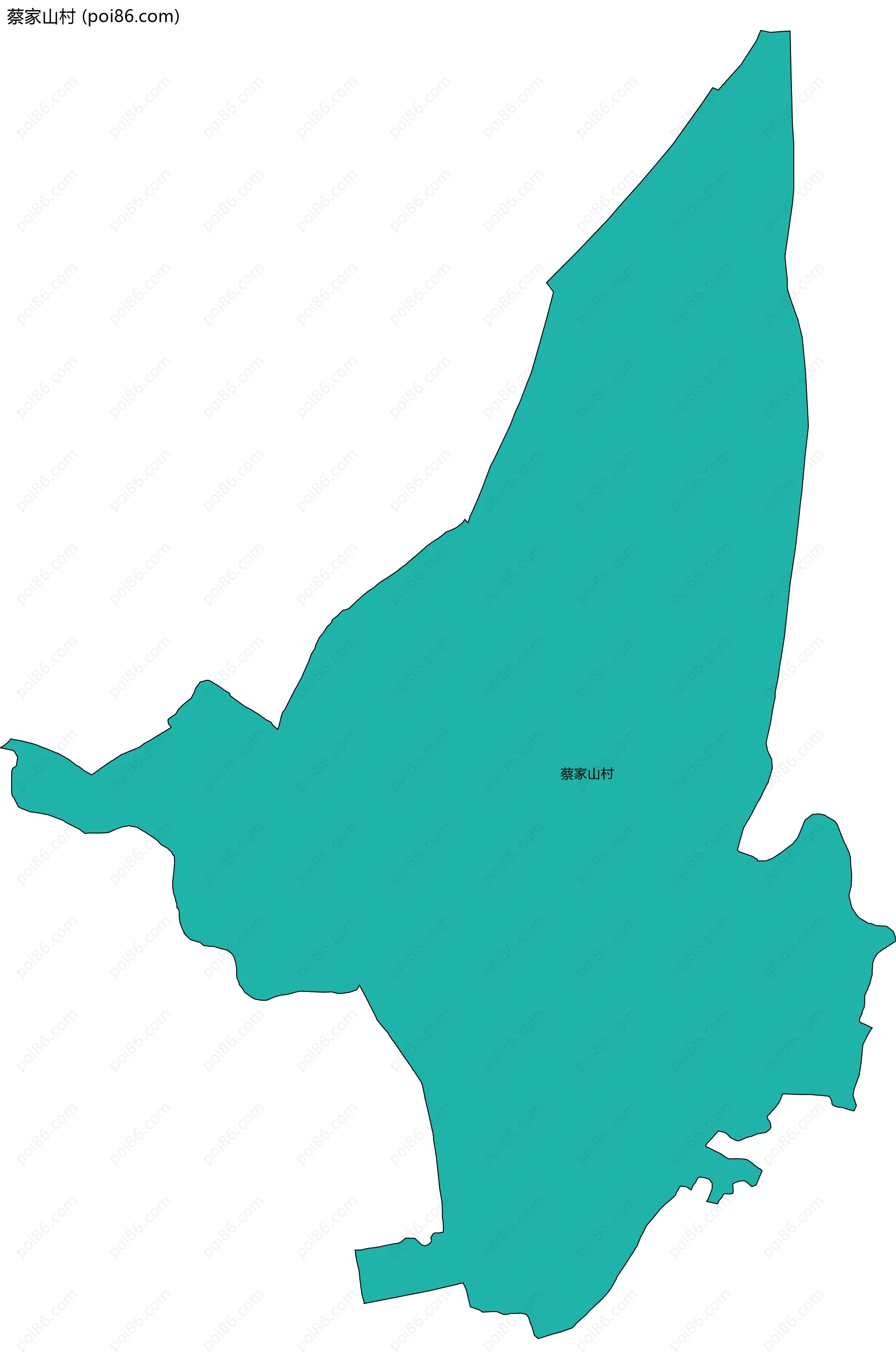 蔡家山村边界地图