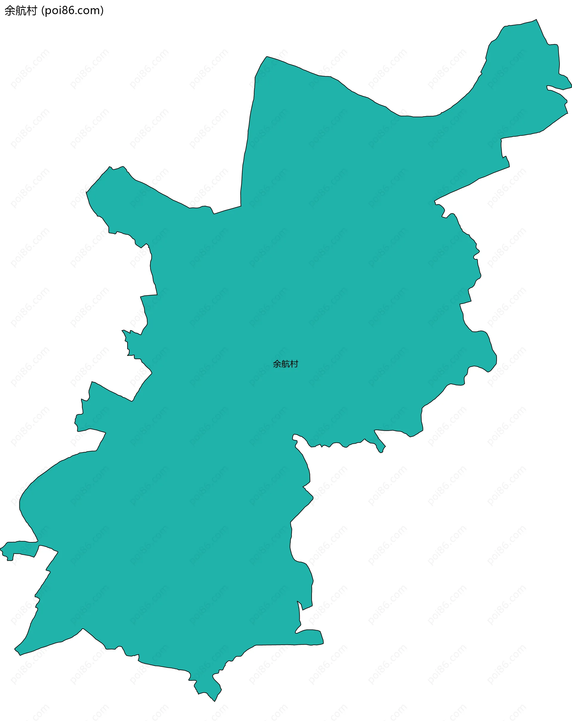 余航村边界地图