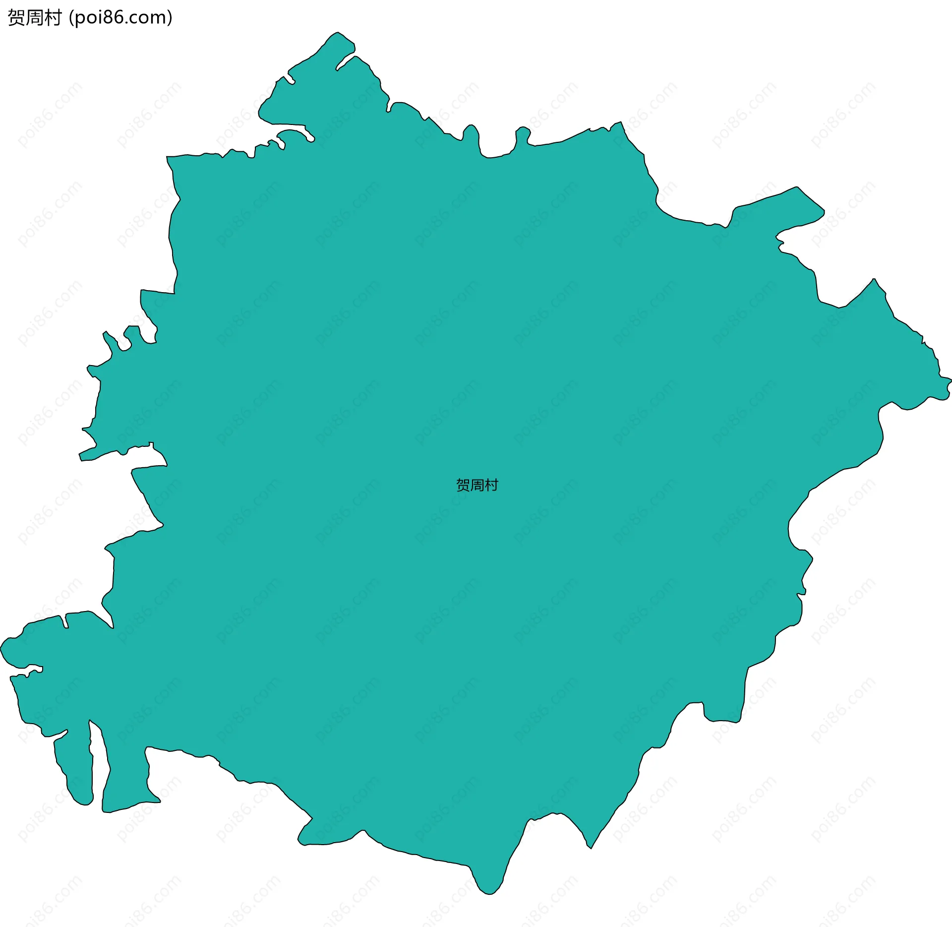 贺周村边界地图