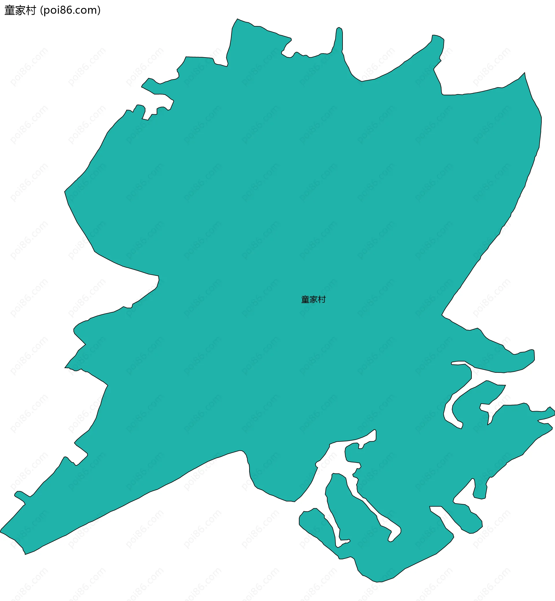 童家村边界地图