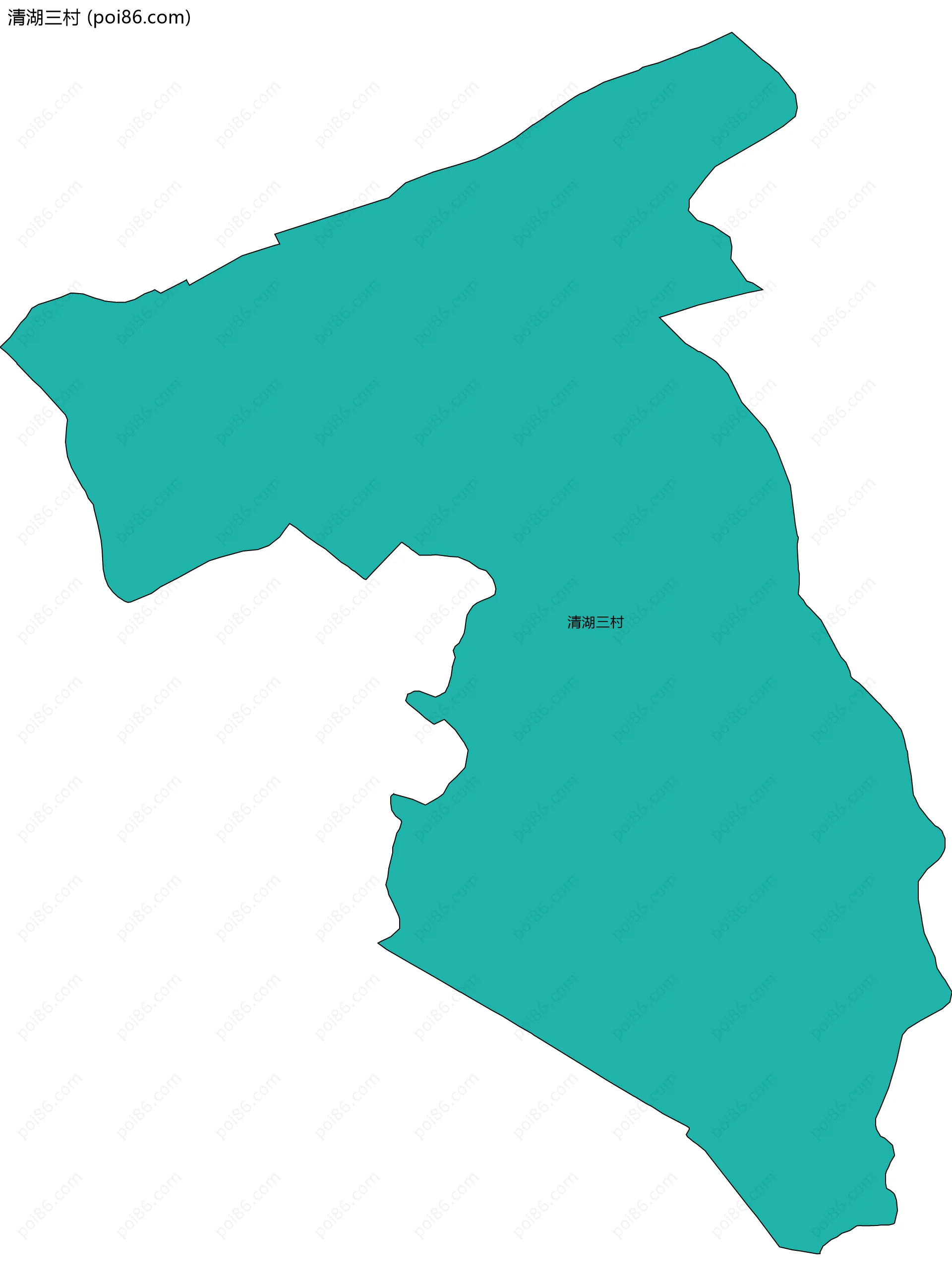 清湖三村边界地图