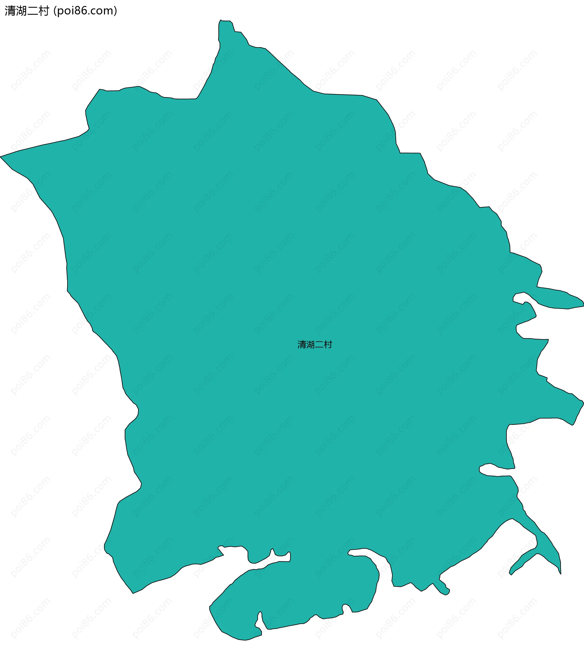 清湖二村边界地图