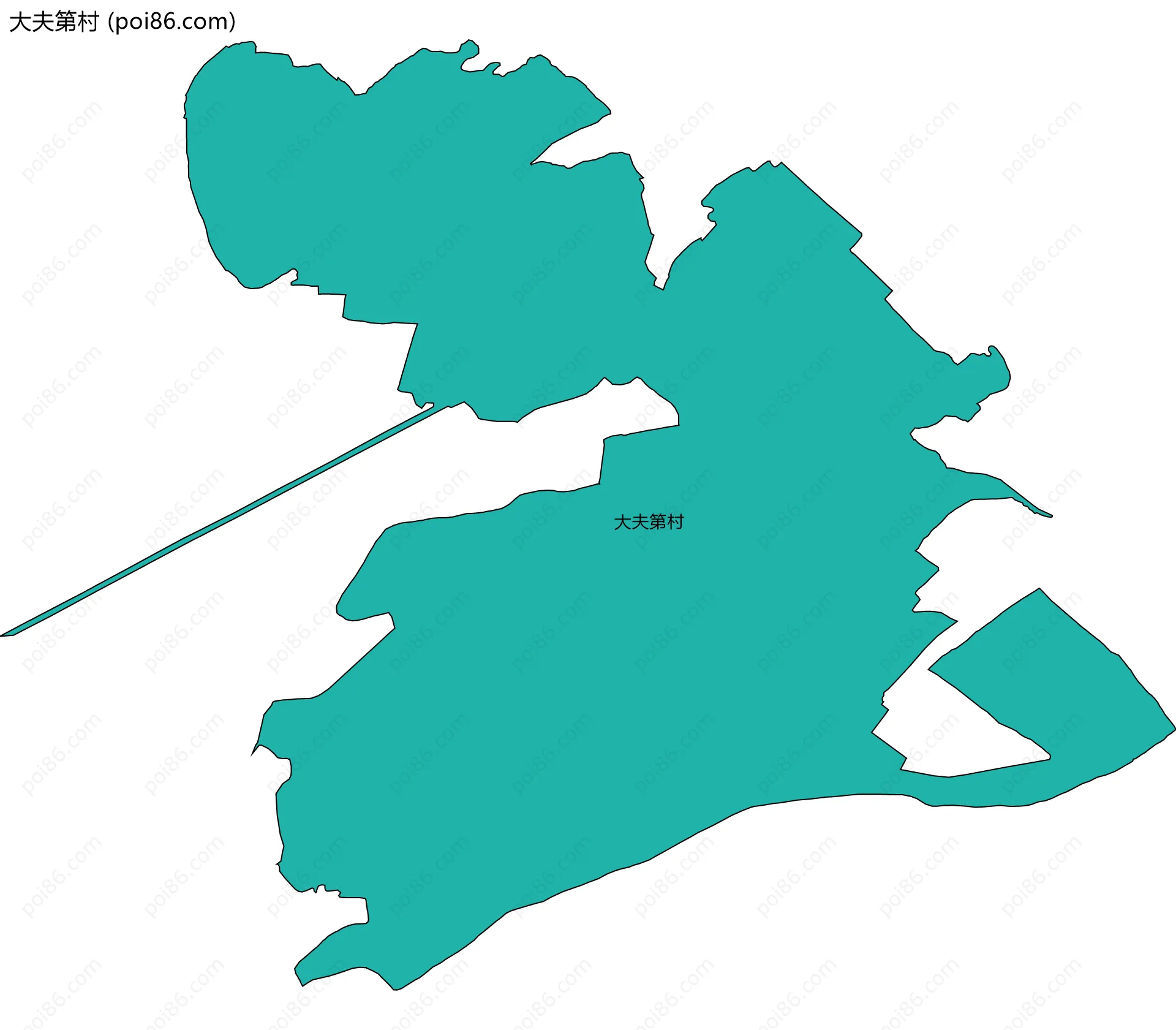 大夫第村边界地图