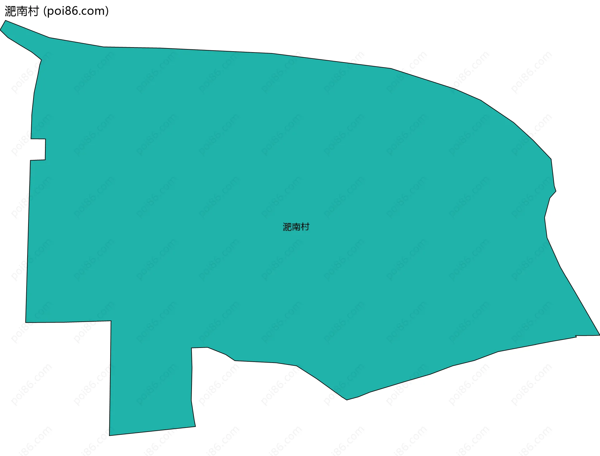 淝南村边界地图